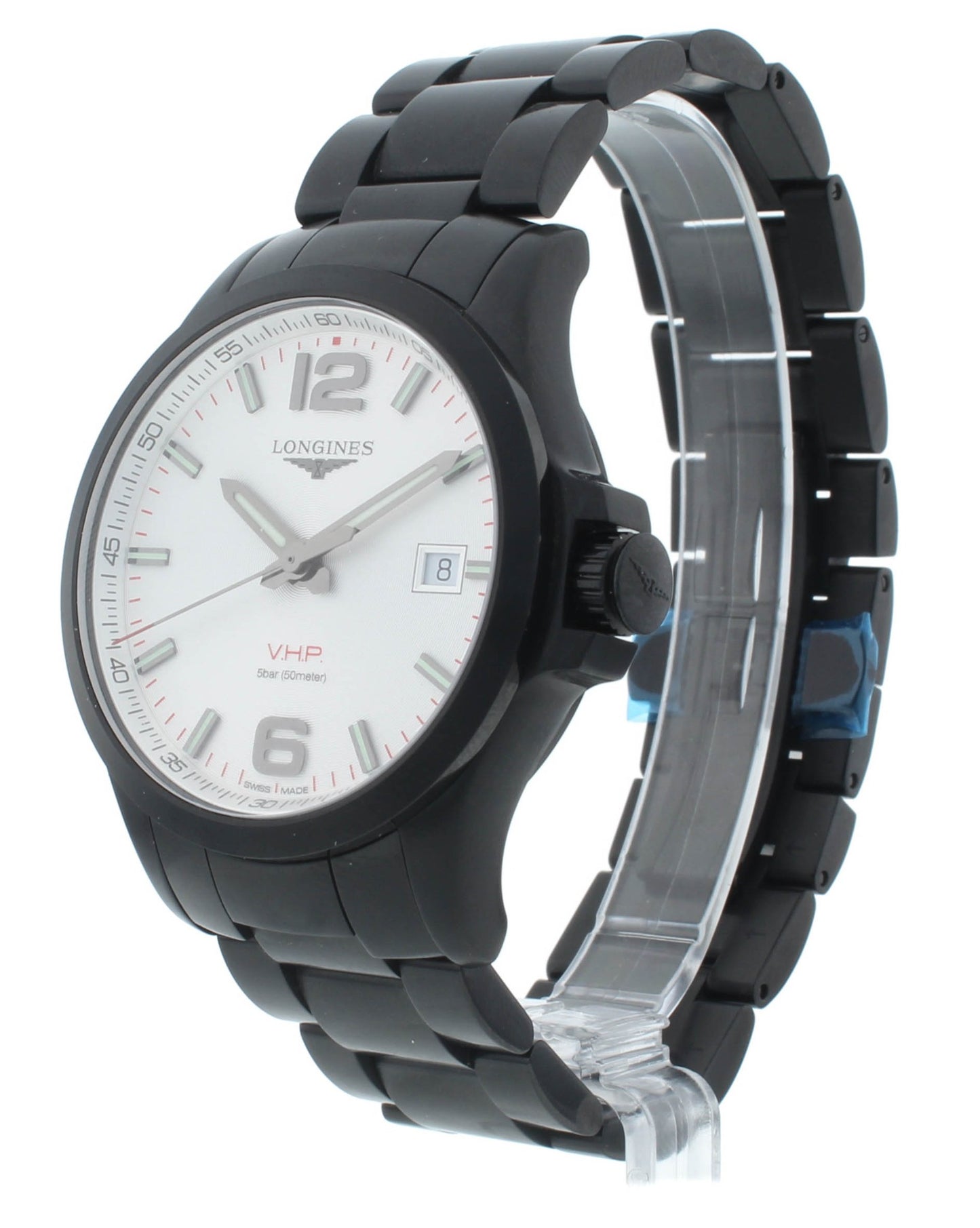 Longines Conquest V.H.P. 43mm Quartz Silver Dial Men's Watch L3.726.2.76.6