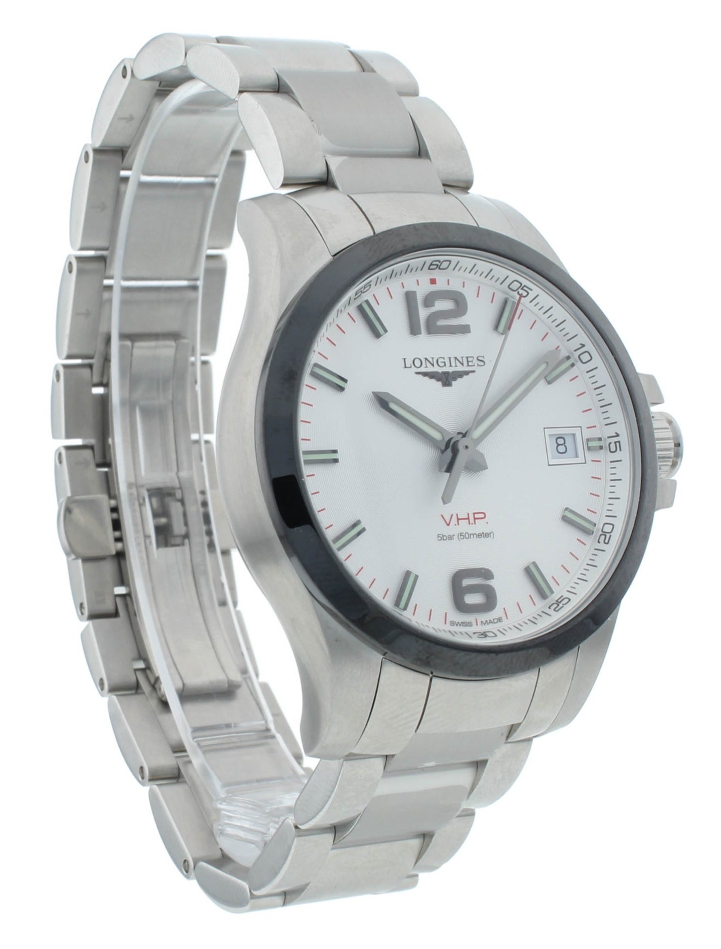Longines Conquest V.H.P. 41mm Silver Dial Quartz Men's Watch L3.719.4.76.6