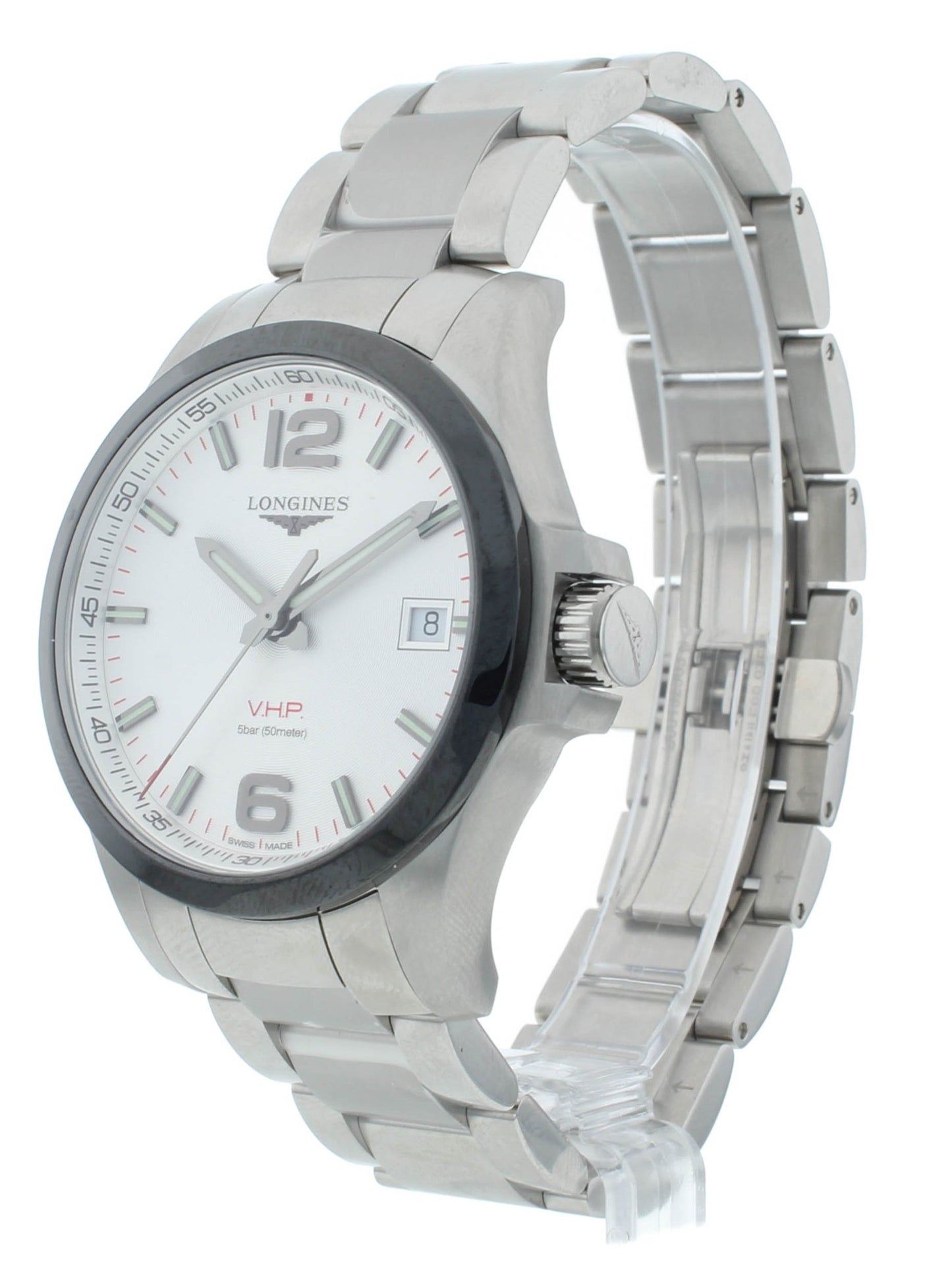 Longines Conquest V.H.P. 41mm Silver Dial Quartz Men's Watch L3.719.4.76.6