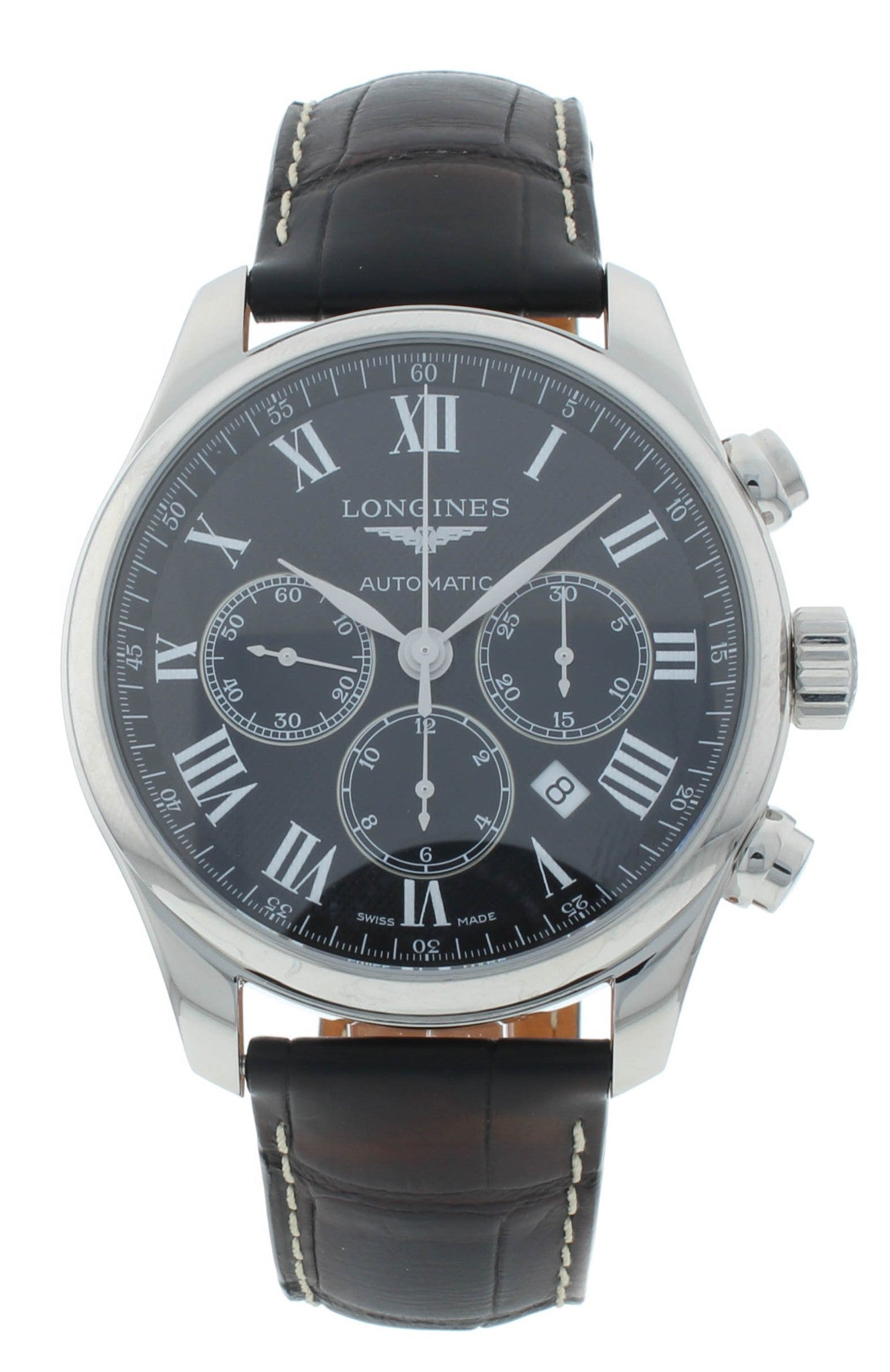 Longines Master Chronograph 44mm Automatic Black Dial Men's Watch L2.859.4.51.7