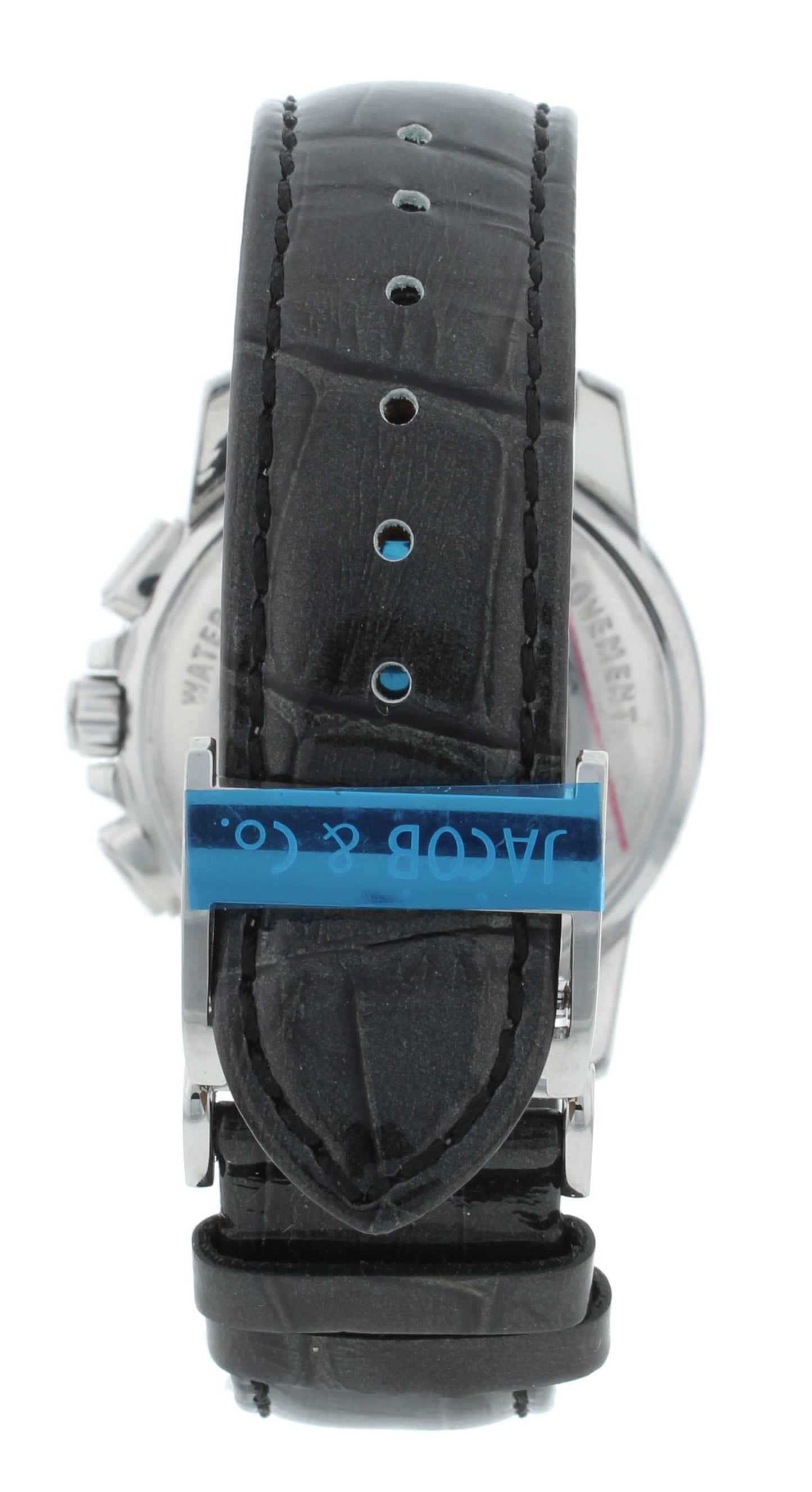 Jacob & Co. Chronograph 38mm Quartz Multicolor Dial Black Strap Men's Watch