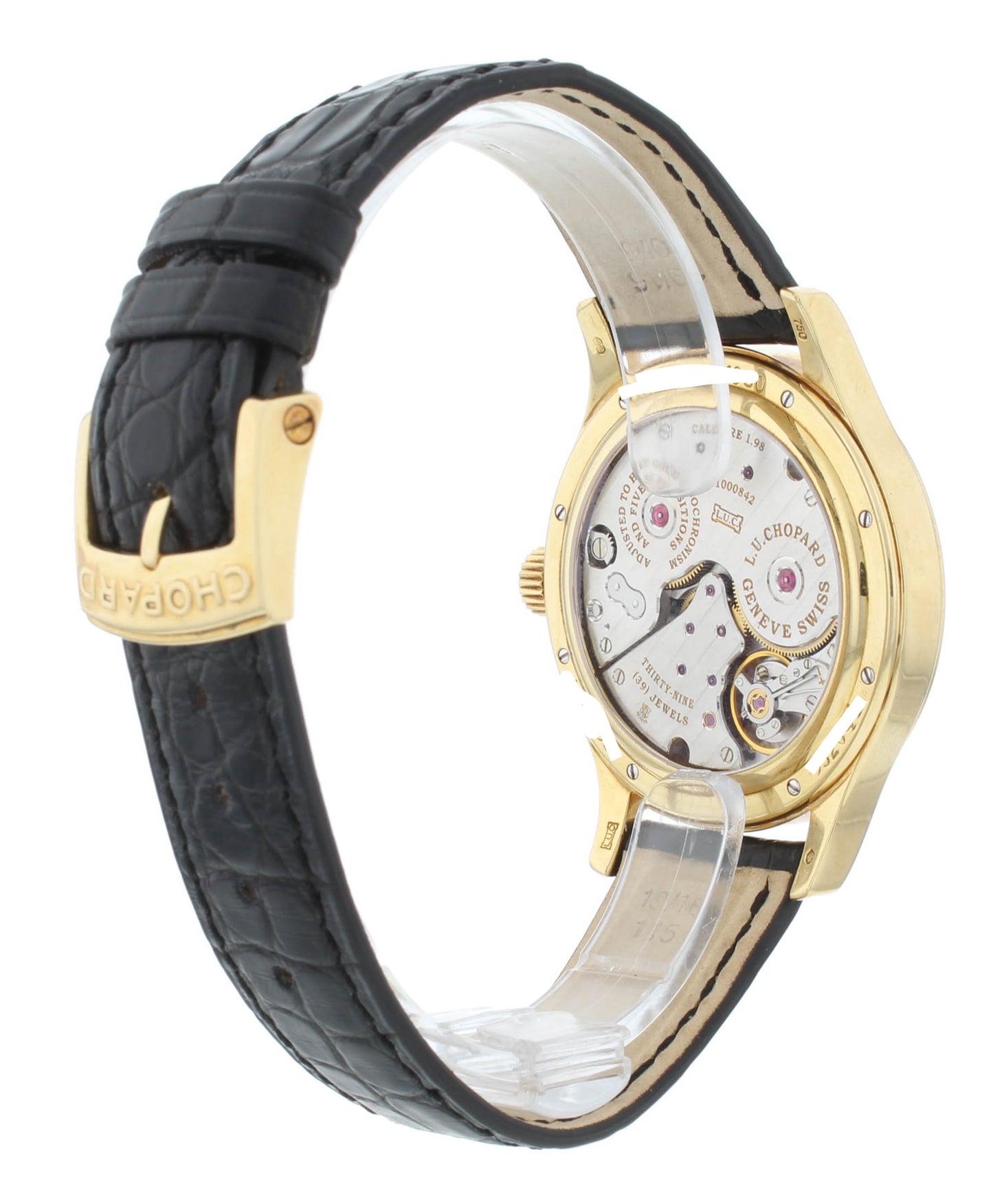 Chopard L.U.C. Quattro 18k Yellow Gold 38mm Manual-Wind Men's Watch 161863-1001