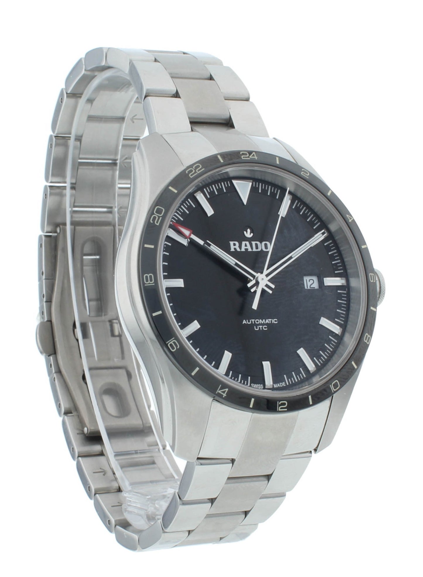 Rado HyperChrome 44mm Automatic UTC Black Dial Men's Watch R32050153