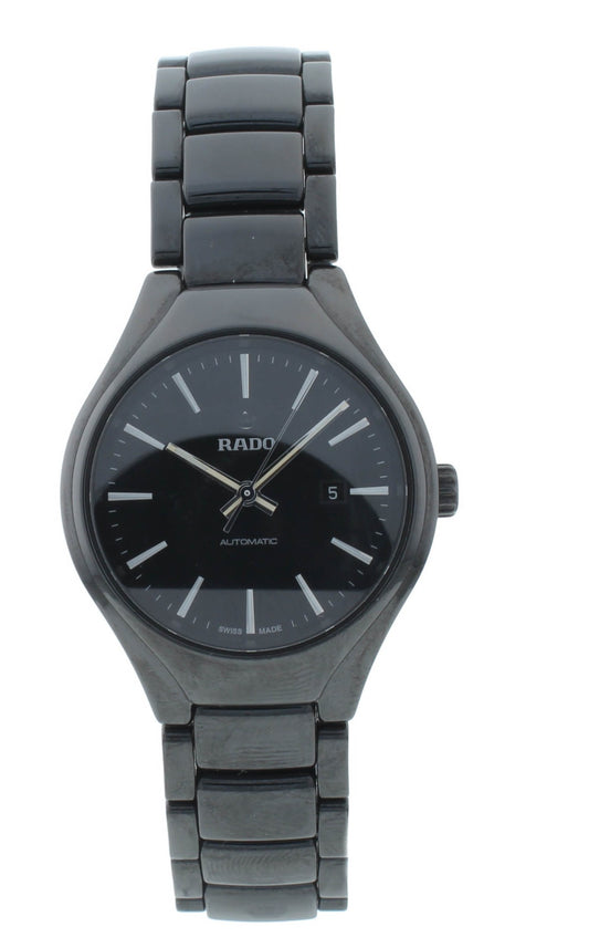 Rado True 30mm Automatic Black Dial Ceramic Ladies Watch R27242152