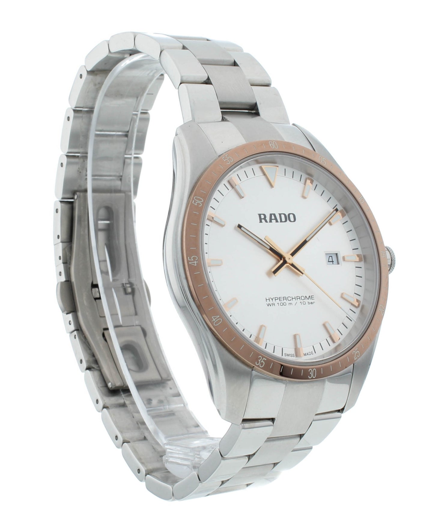 Rado HyperChrome 44mm Stainless Steel Quartz Silver Dial Men's Watch R32502103