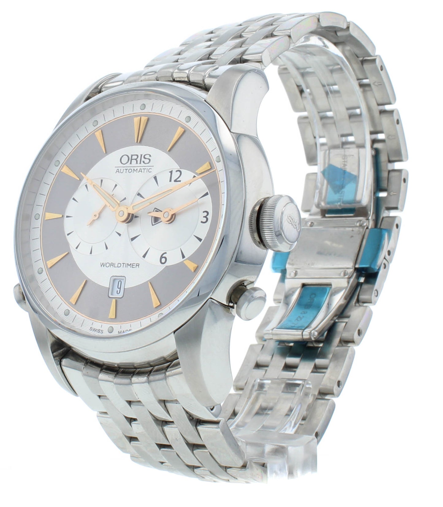 Oris Artelier Worldtimer 42.5mm Auto Men's Watch 01 690 7581 4051-07 8 22 73