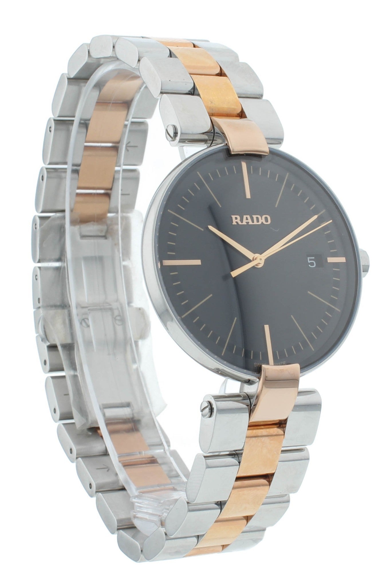 Rado Coupole 36mm Black Dial Two-Tone Quartz Ladies Watch R22852173