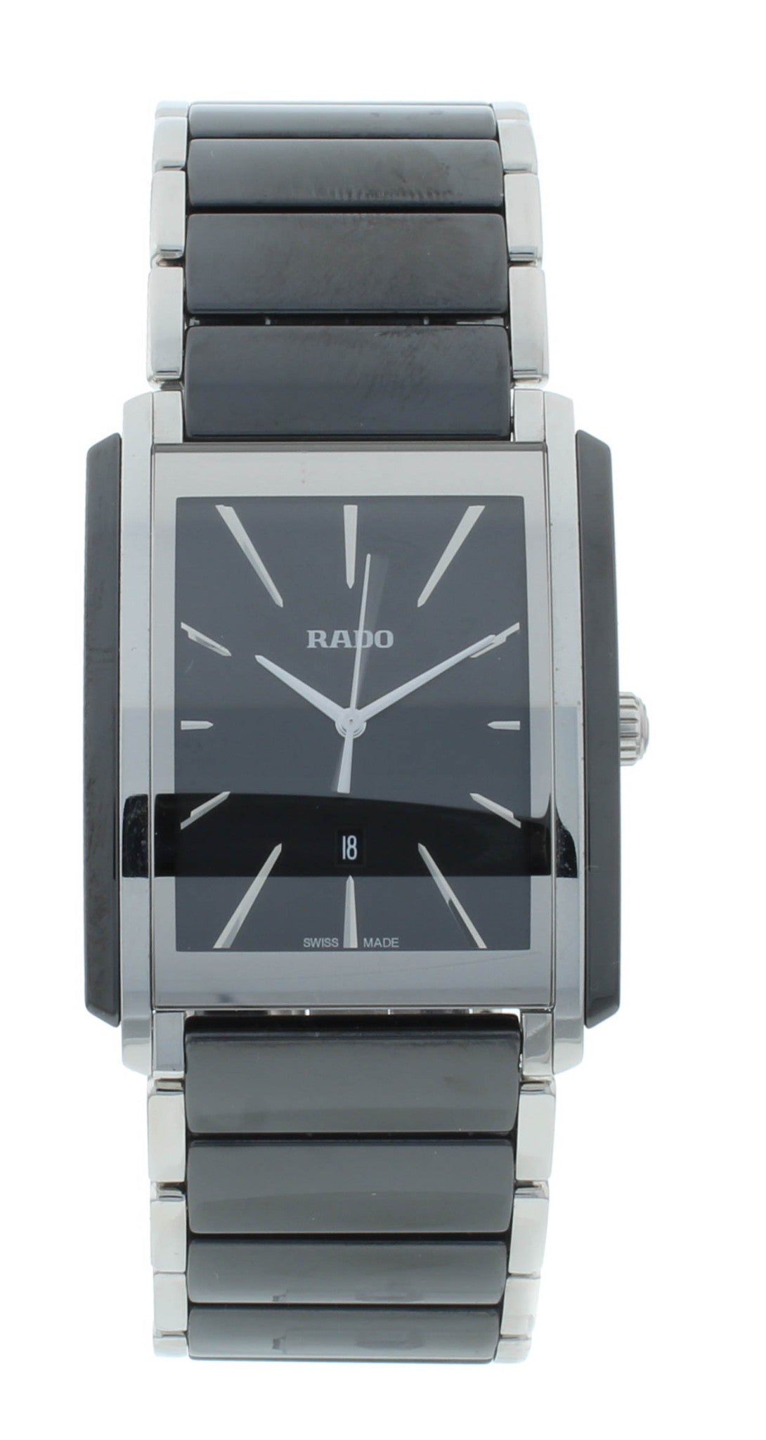 Rado Integral 31x27mm Quartz Black Dial Ceramic Two-Tone Men's Watch R20963152