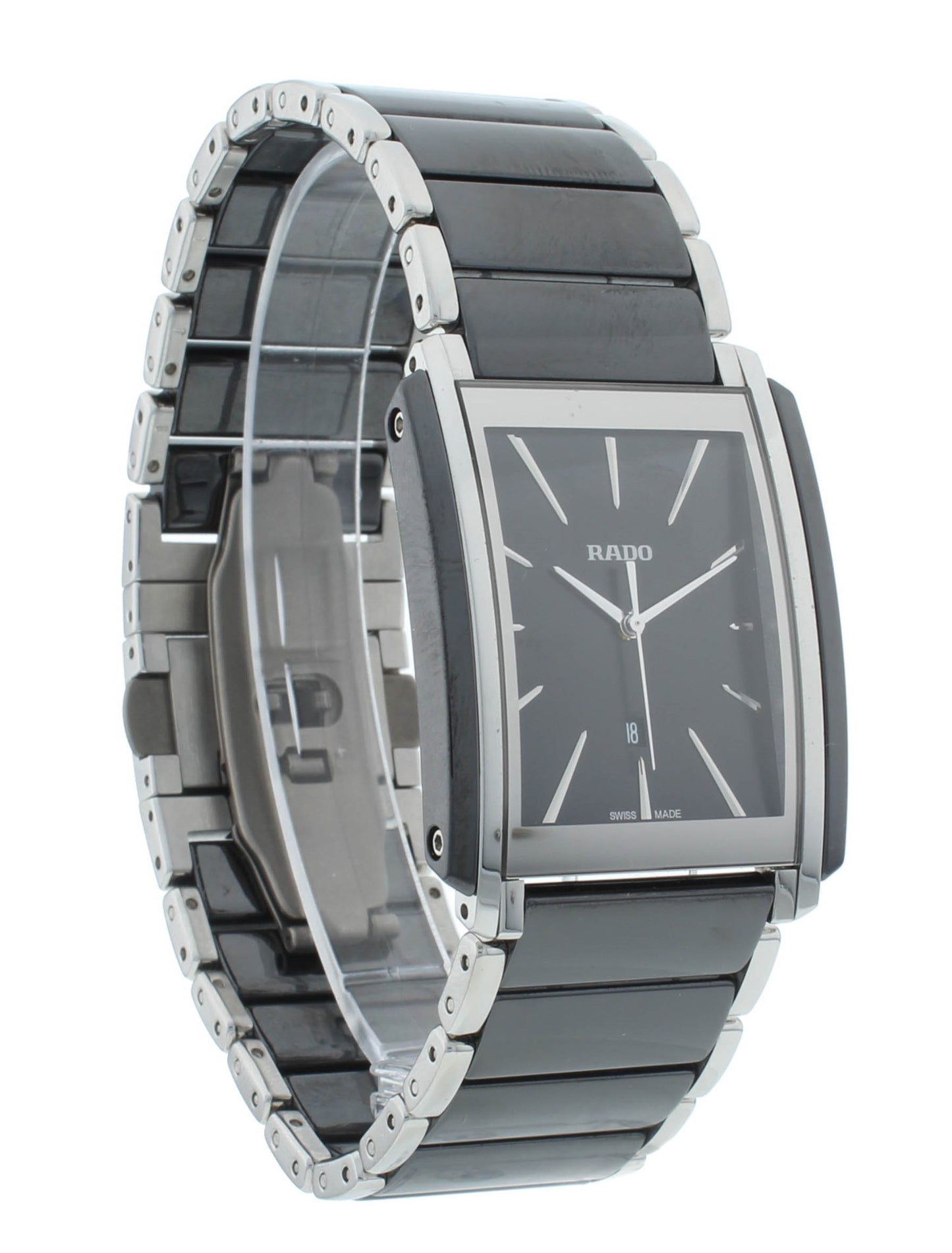 Rado Integral 31x27mm Quartz Black Dial Ceramic Two-Tone Men's Watch R20963152