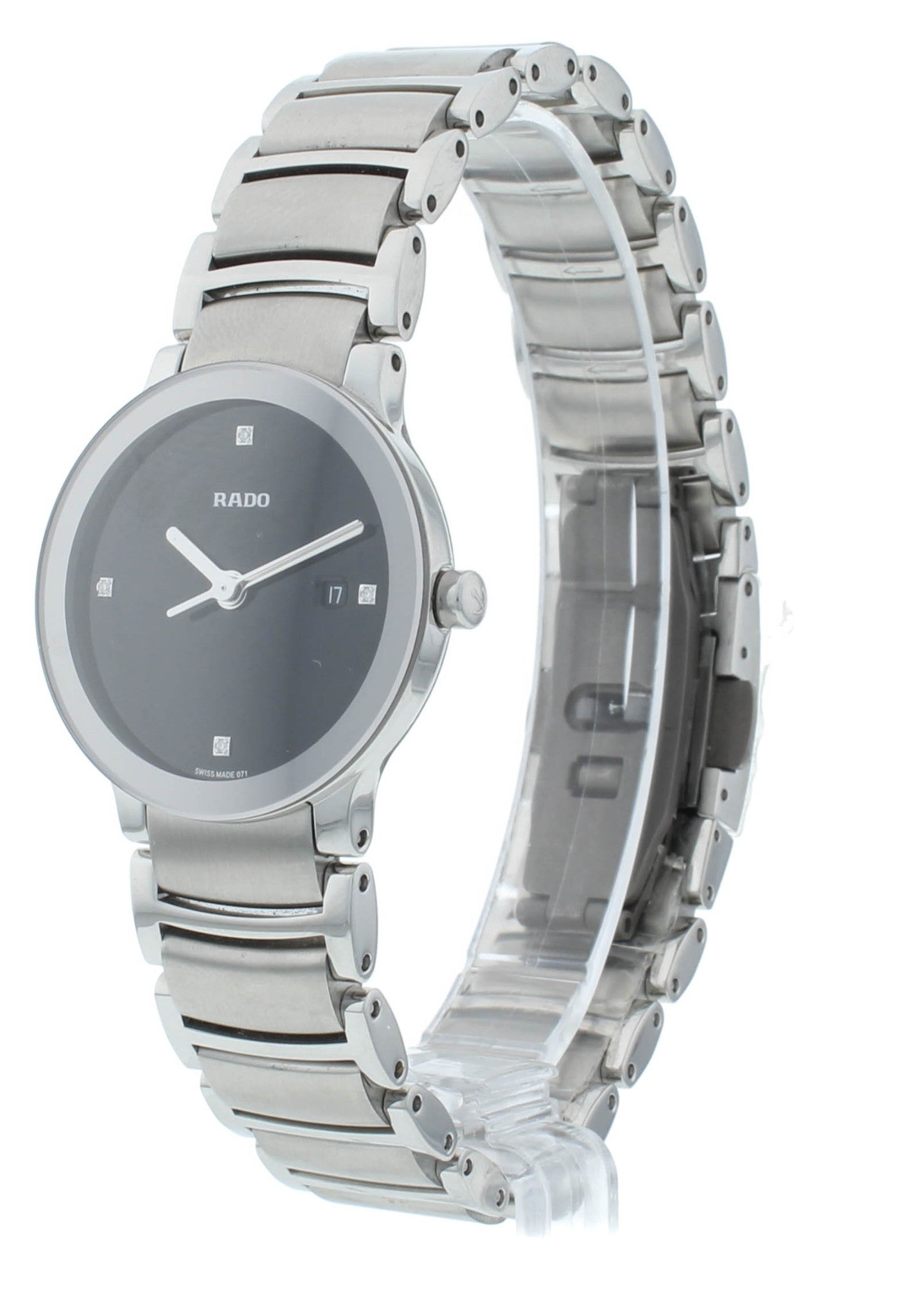Rado Centrix Quartz 28mm Black Diamond Dial Ladies Watch R30928713