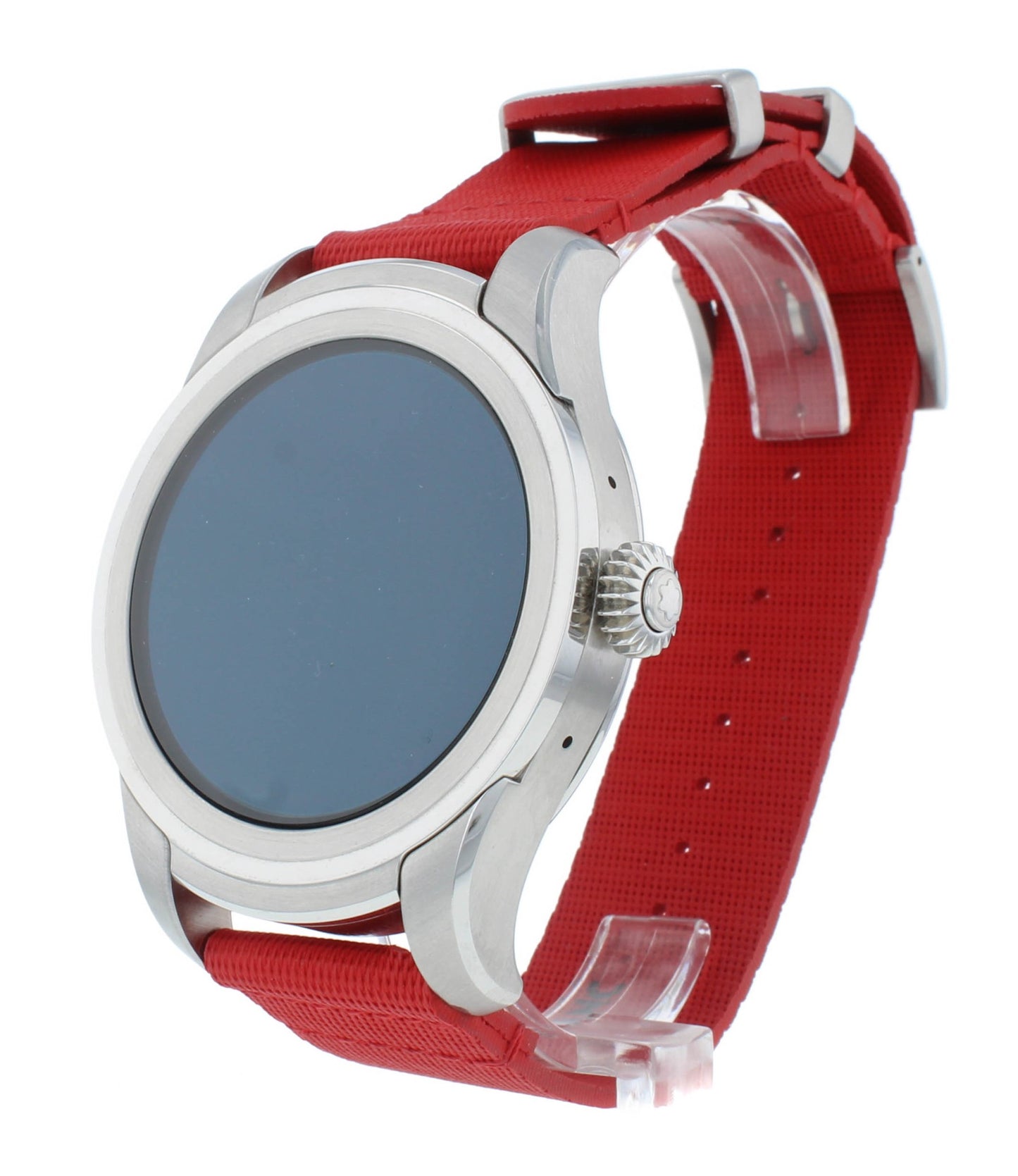 Montblanc Summit 46mm Steel Quartz Red Nylon Strap Men's Smartwatch 117742