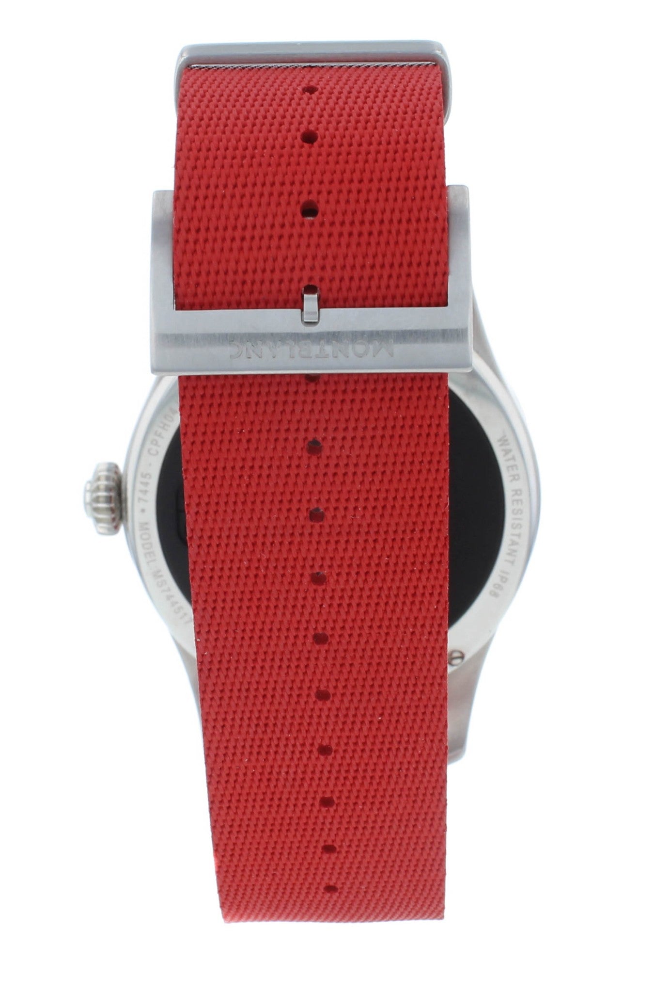 Montblanc Summit 46mm Steel Quartz Red Nylon Strap Men's Smartwatch 117742