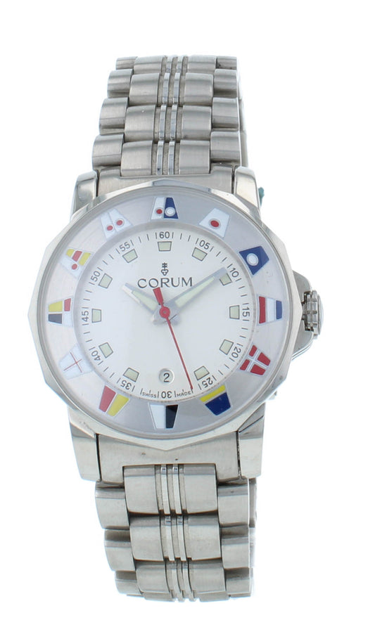 Corum Admirals Cup Legend 29mm White Dial Quartz Ladies Watch 03949020/V785