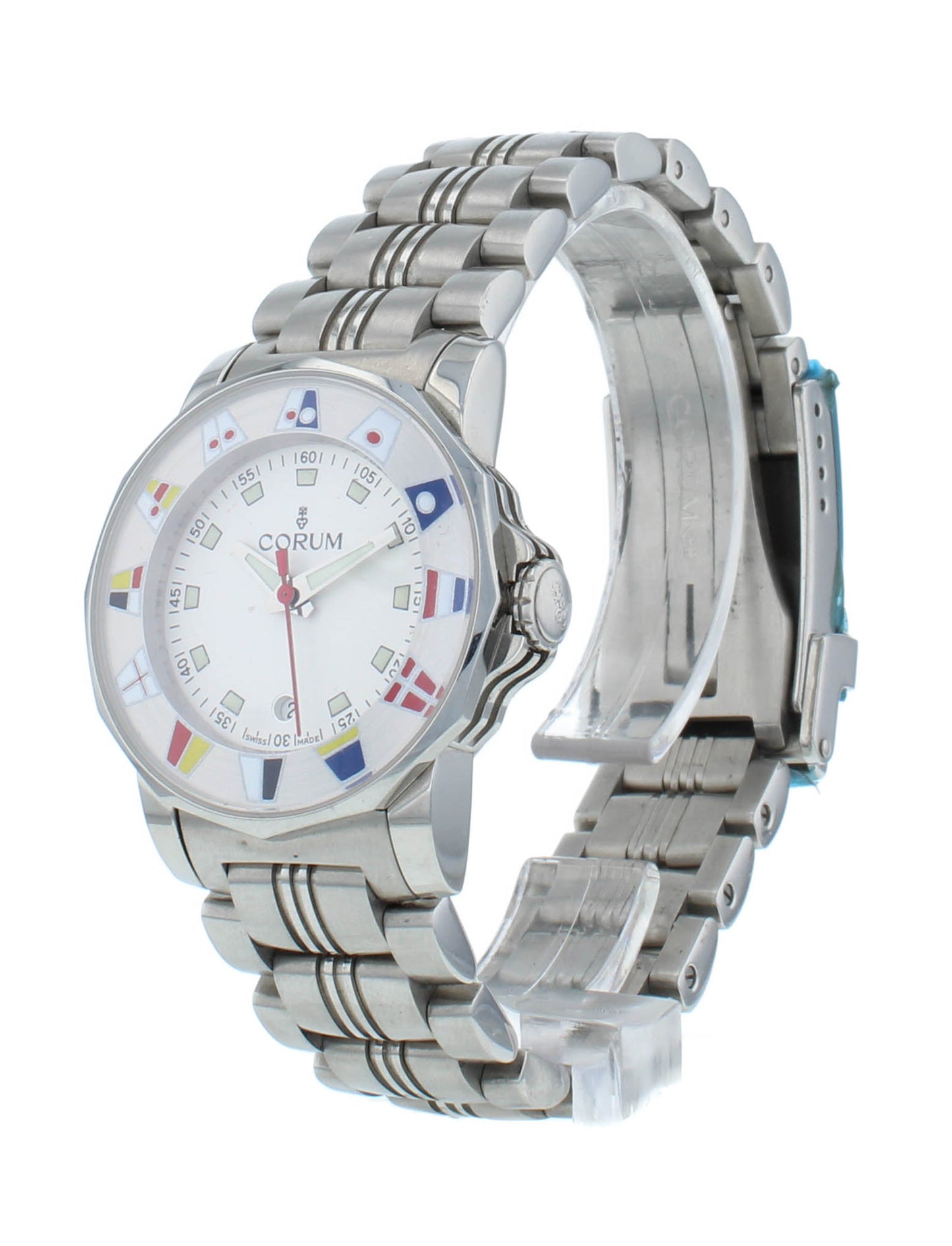 Corum Admirals Cup Legend 29mm White Dial Quartz Ladies Watch 03949020/V785