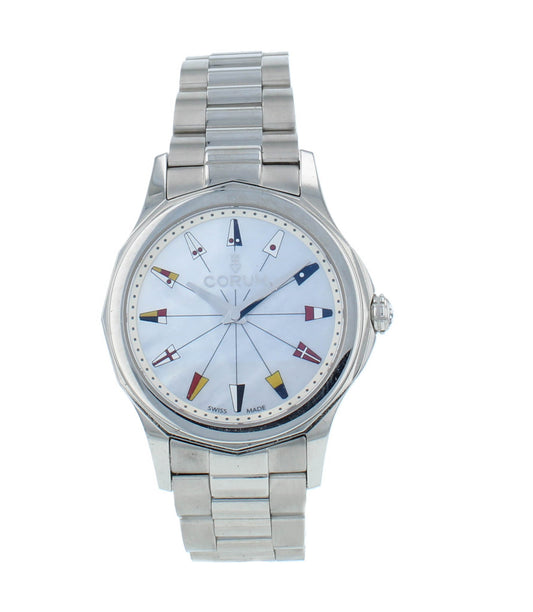 Corum Admirals Cup Legend 32mm MOP Dial Quartz Ladies Watch 020.100.20/V200PN22