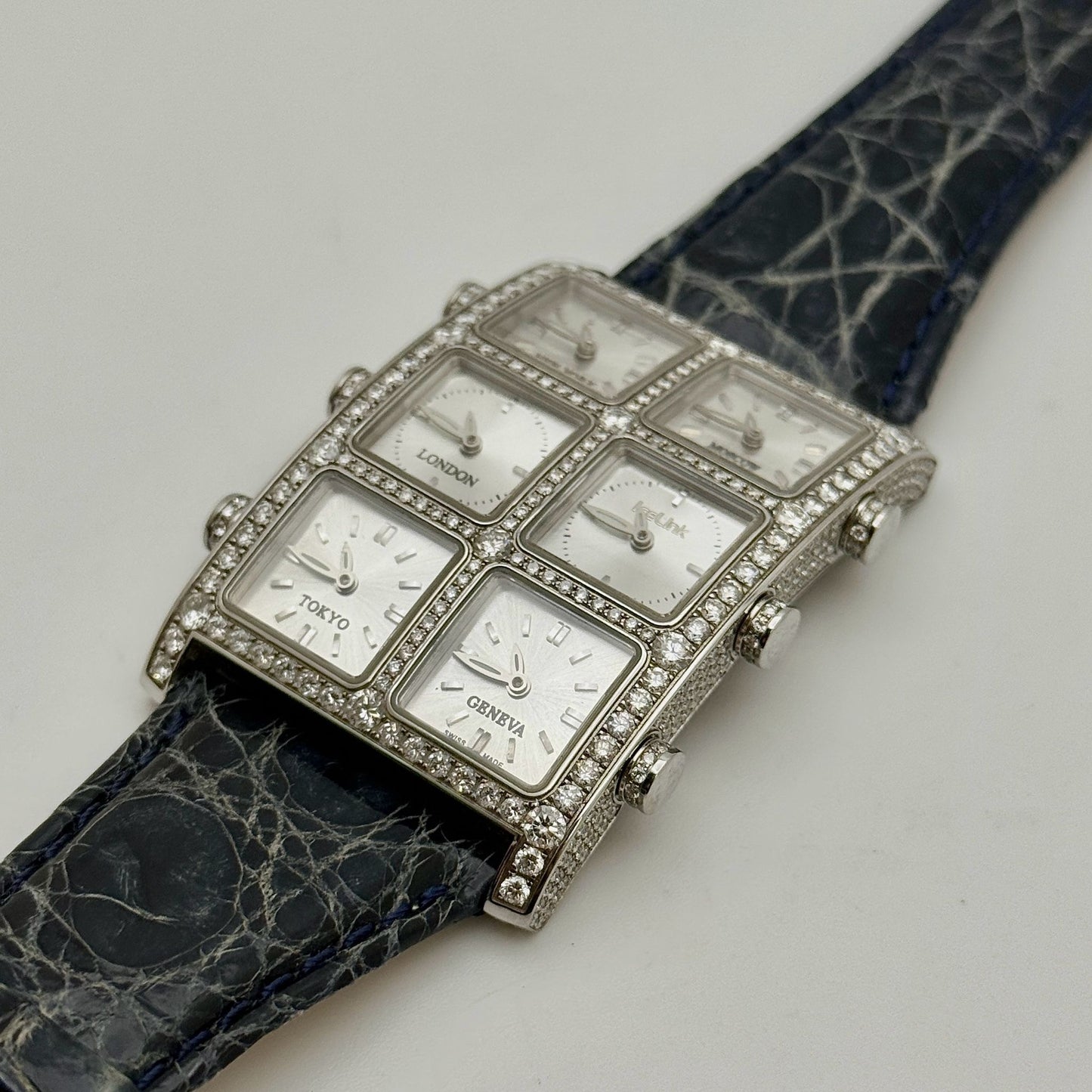 IceLink Senator Six Time Zone 33X45mm Quartz Unisex Watch PVDSATNDA