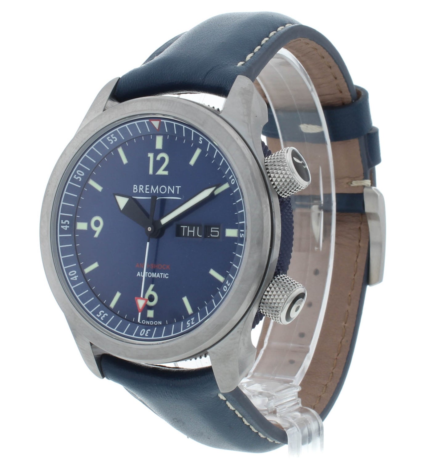 Bremont U-2 Chronometer Blue Dial 43mm Automatic Men’s Watch U2-BL-R-S