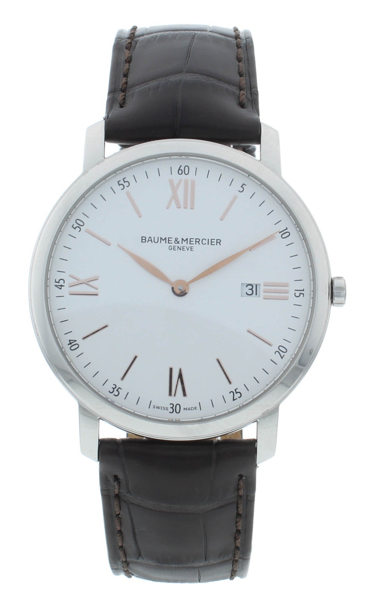 Pre-Owned Baume & Mercier Classima 39mm Silver Dial Quartz Men's Watch M0A10181