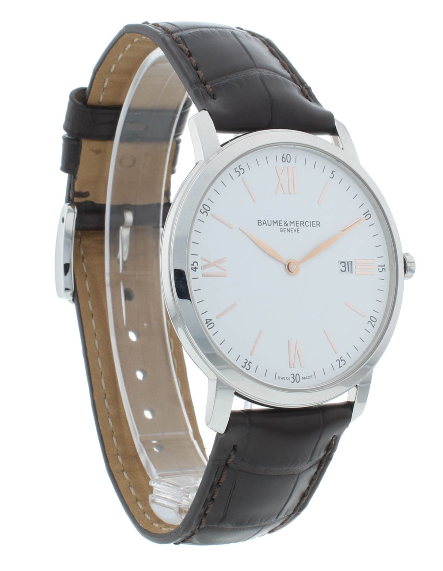 Pre-Owned Baume & Mercier Classima 39mm Silver Dial Quartz Men's Watch M0A10181