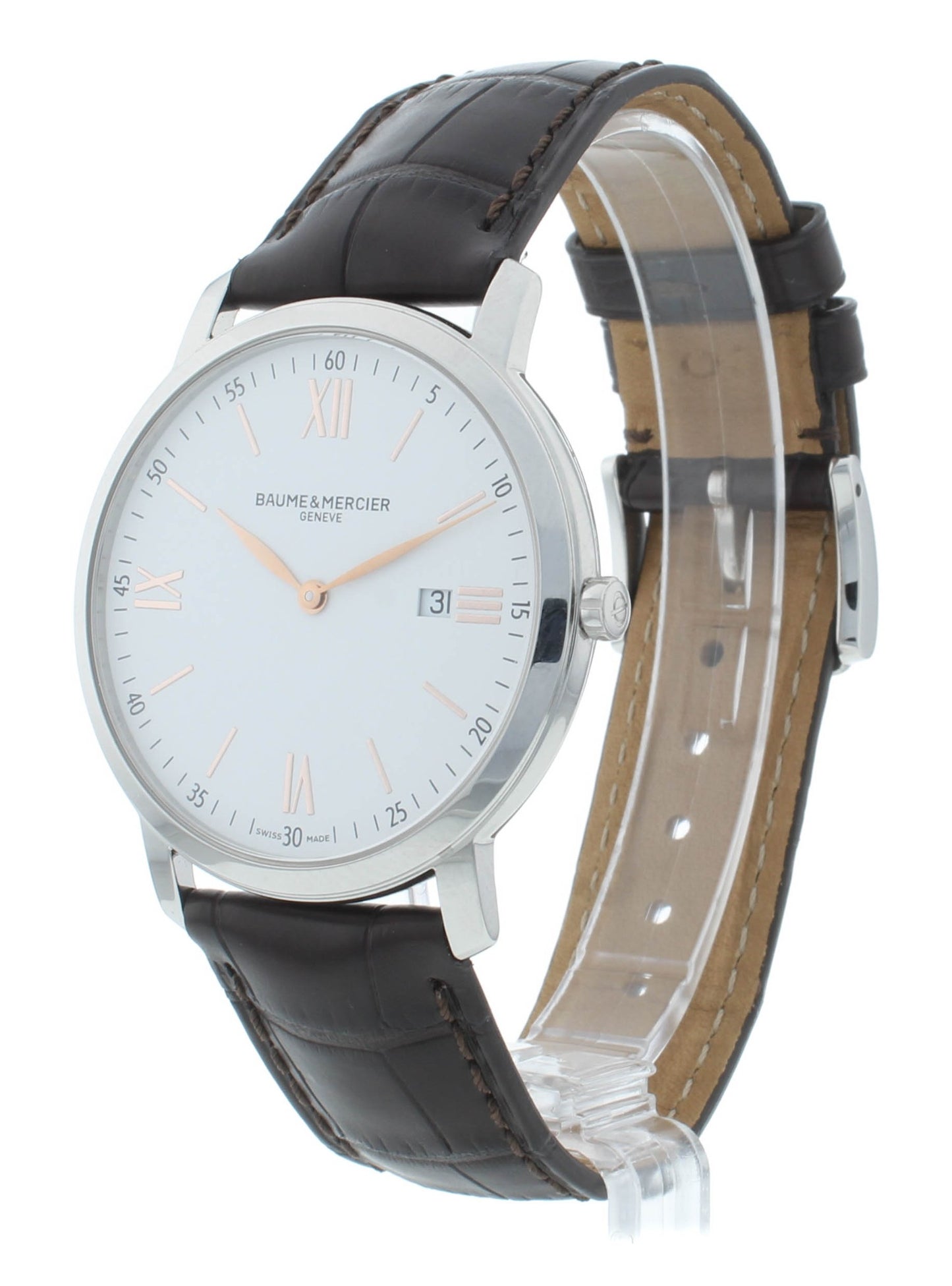 Pre-Owned Baume & Mercier Classima 39mm Silver Dial Quartz Men's Watch M0A10181