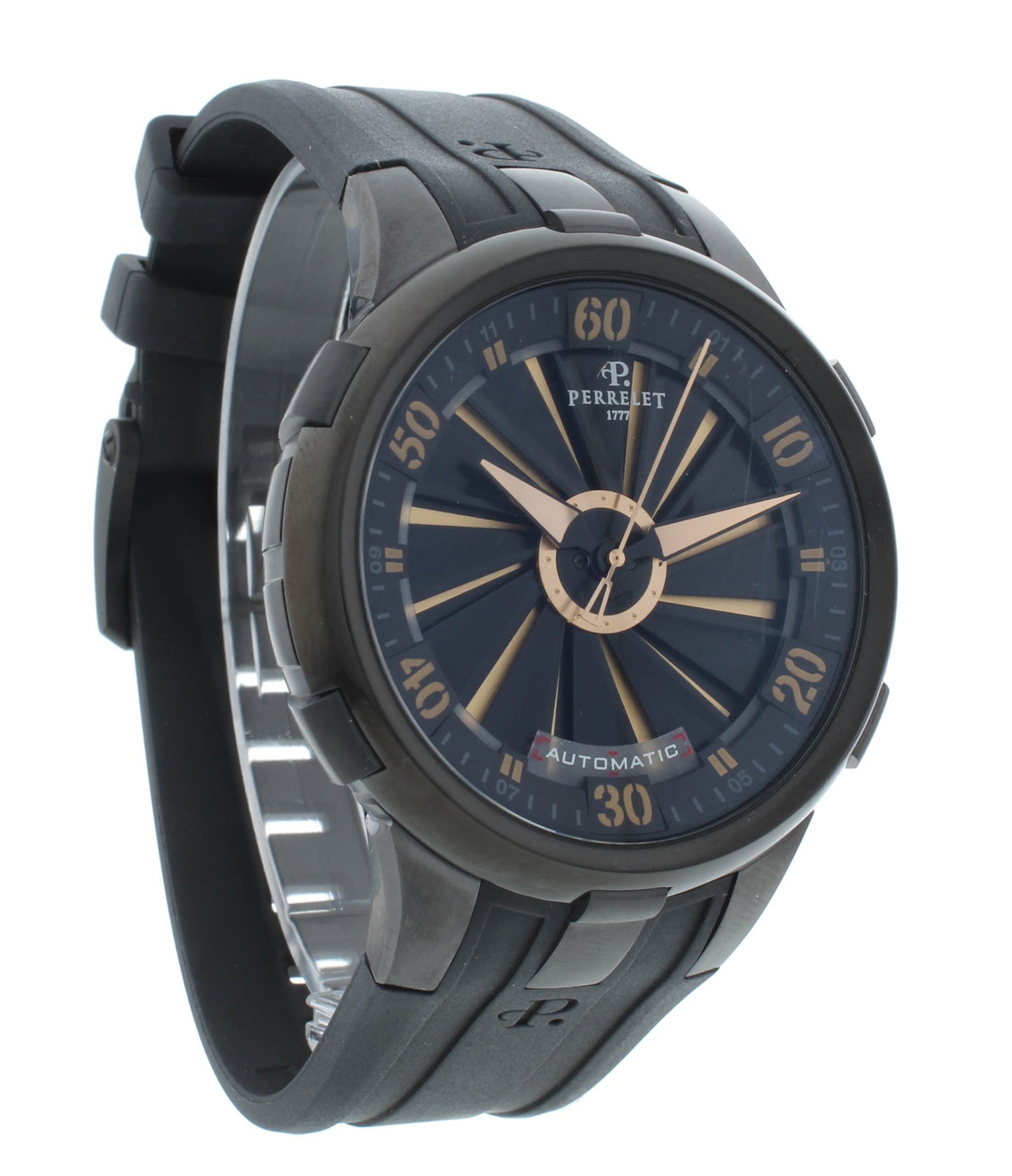 Pre-Owned Perrelet Turbine XL Black Dial 48mm Automatic Men’s Watch A4053/1