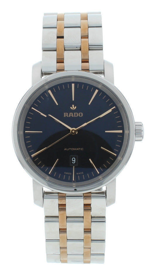 Rado DiaMaster Automatic 33mm Two-Tone Black Dial Ladies Watch R14050163