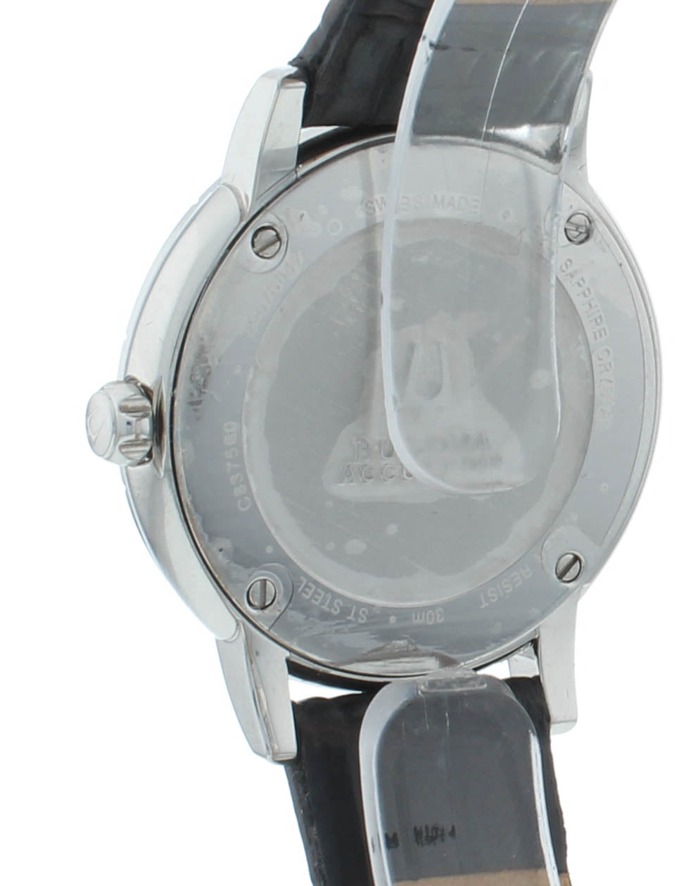 Bulova Accutron Quartz White MOP Dial Steel Diamond 32mm Ladies Watch 63R137