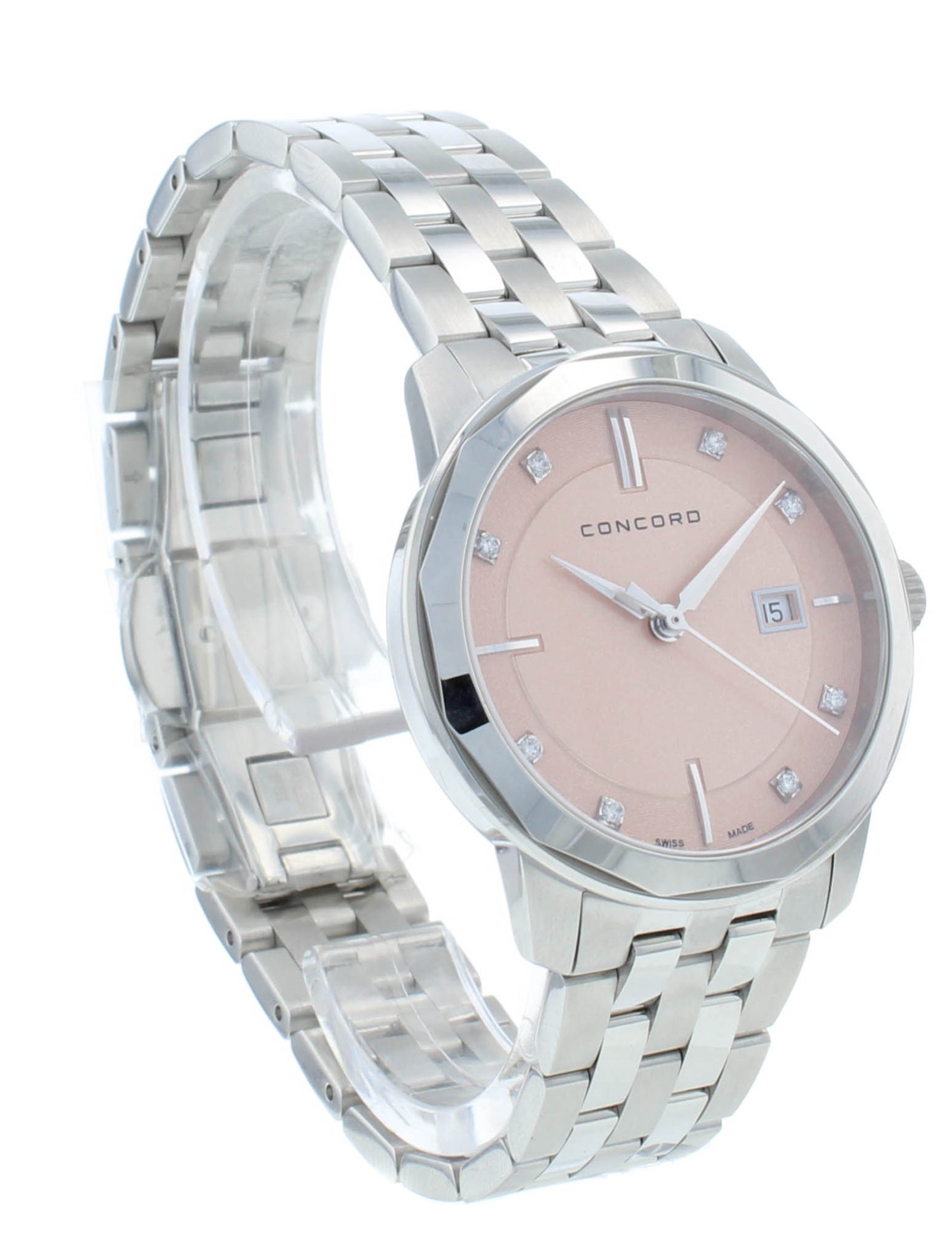 Concord Bennington 31mm Pink Diamond Dial Quartz Ladies Watch 320479