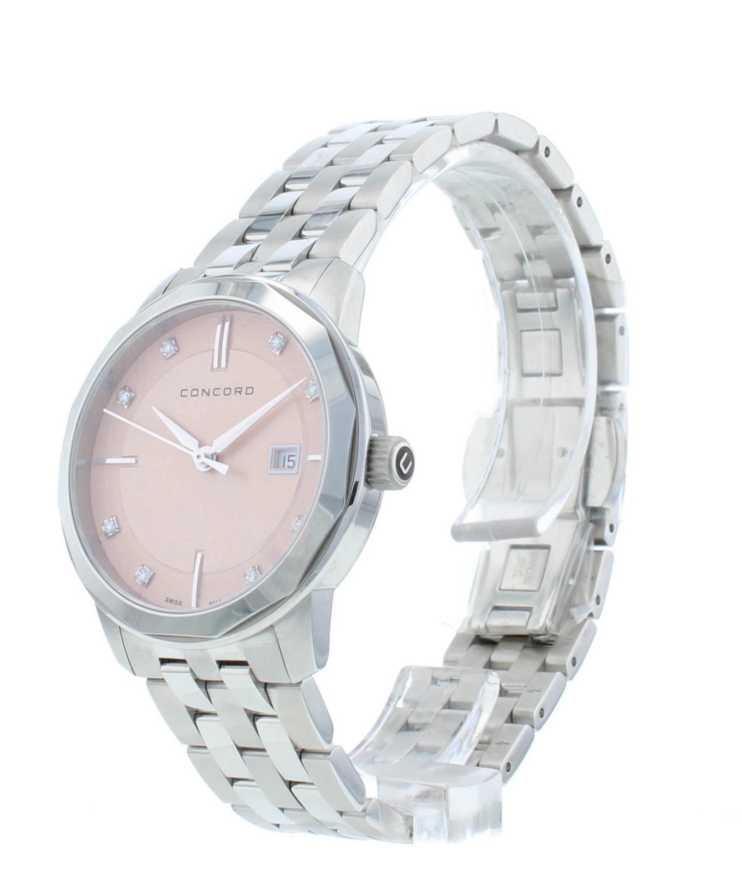 Concord Bennington 31mm Pink Diamond Dial Quartz Ladies Watch 320479