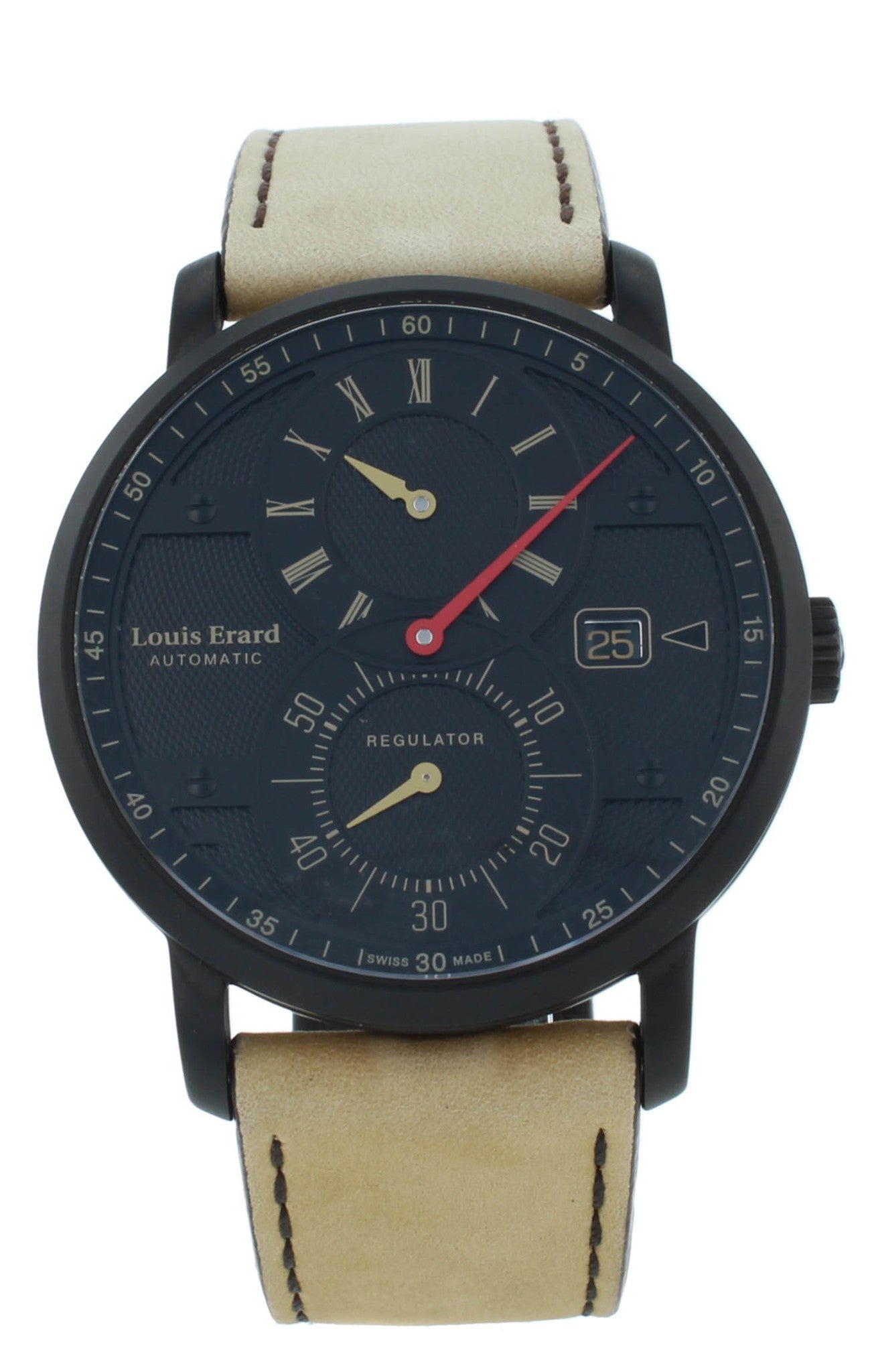 Louis Erard Excellence Manual Wind Black Dial 42mm Men's Watch 86236NN12.BVDN17