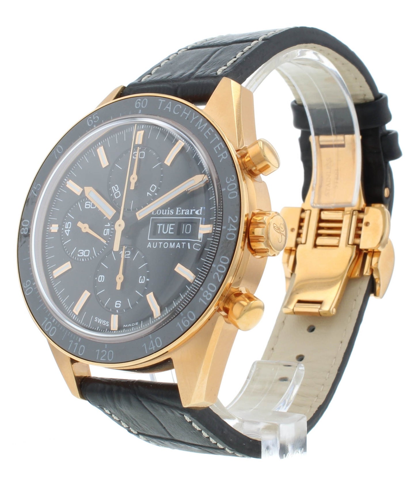 Louis Erard Sportive 44mm Chrono Black Dial Auto Men's Watch 78109PR12.BDCR152