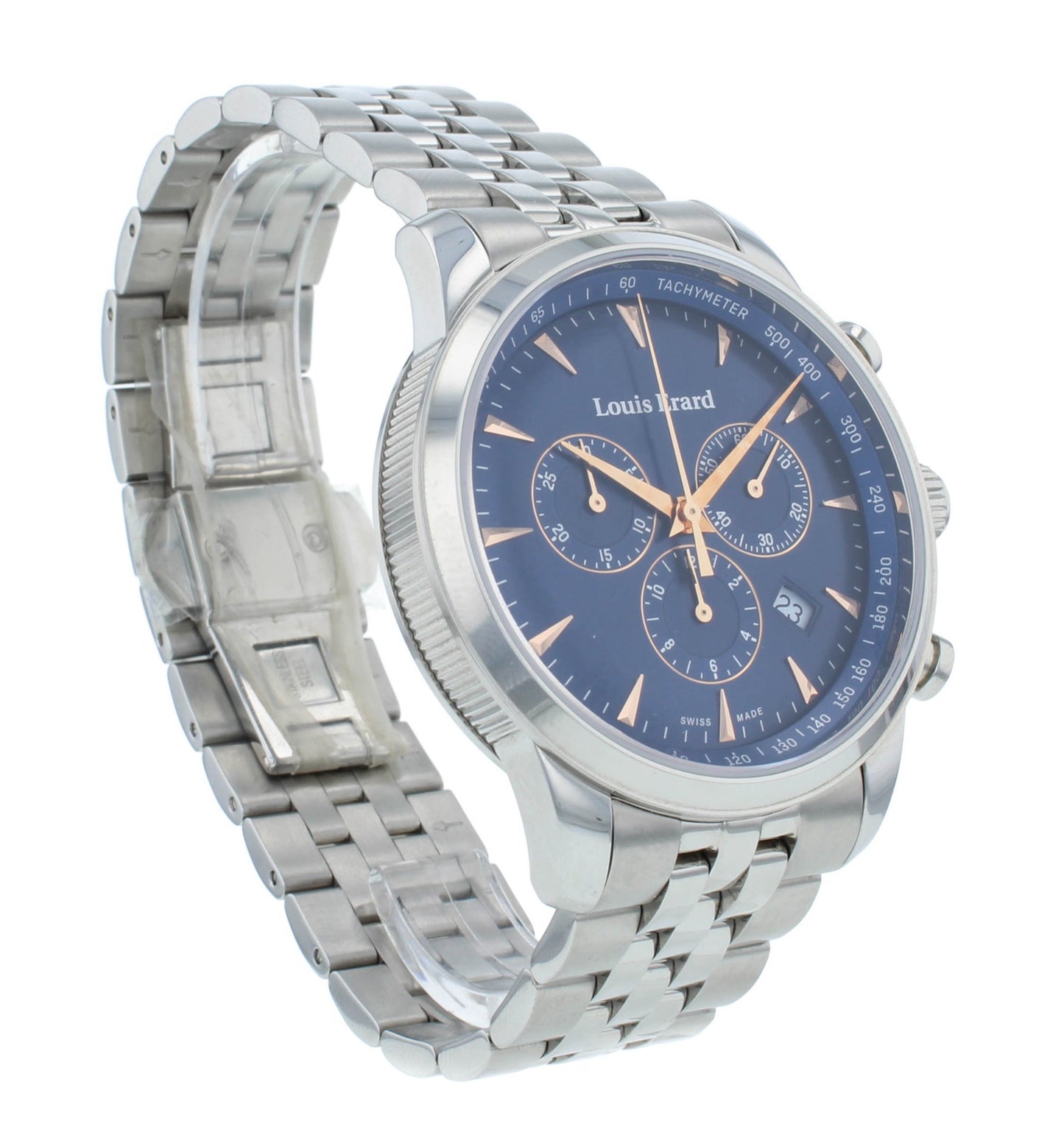 Louis Erard Heritage Chrono 42mm Quartz Blue Dial Men's Watch 13900AA15.BMA38