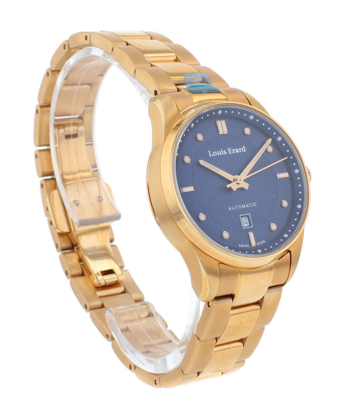 Louis Erard Heritage 30mm Auto Blue Diamond Dial Ladies Watch 20100PR55.BMA55