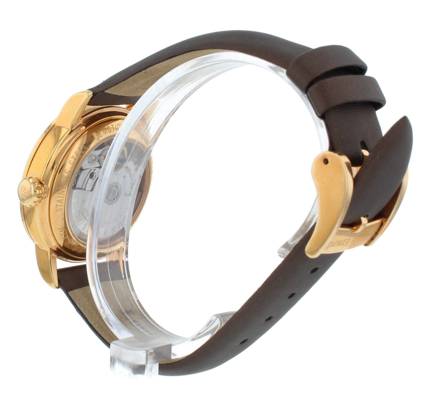 Louis Erard Emotion 34mm Auto Brown Diamond Dial Ladies Watch 64603PR36.BARS66