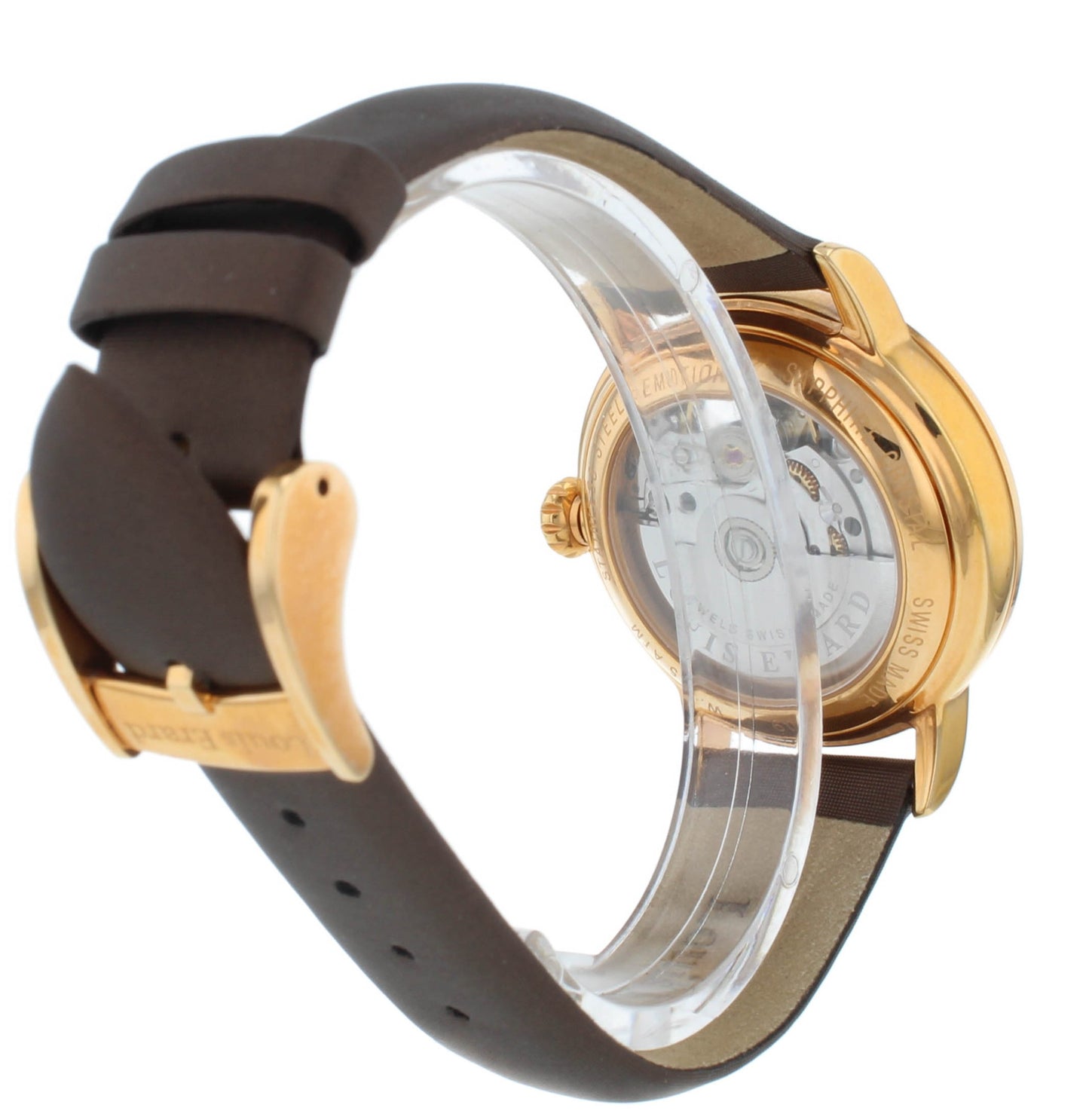 Louis Erard Emotion 34mm Auto Brown Diamond Dial Ladies Watch 64603PR36.BARS66