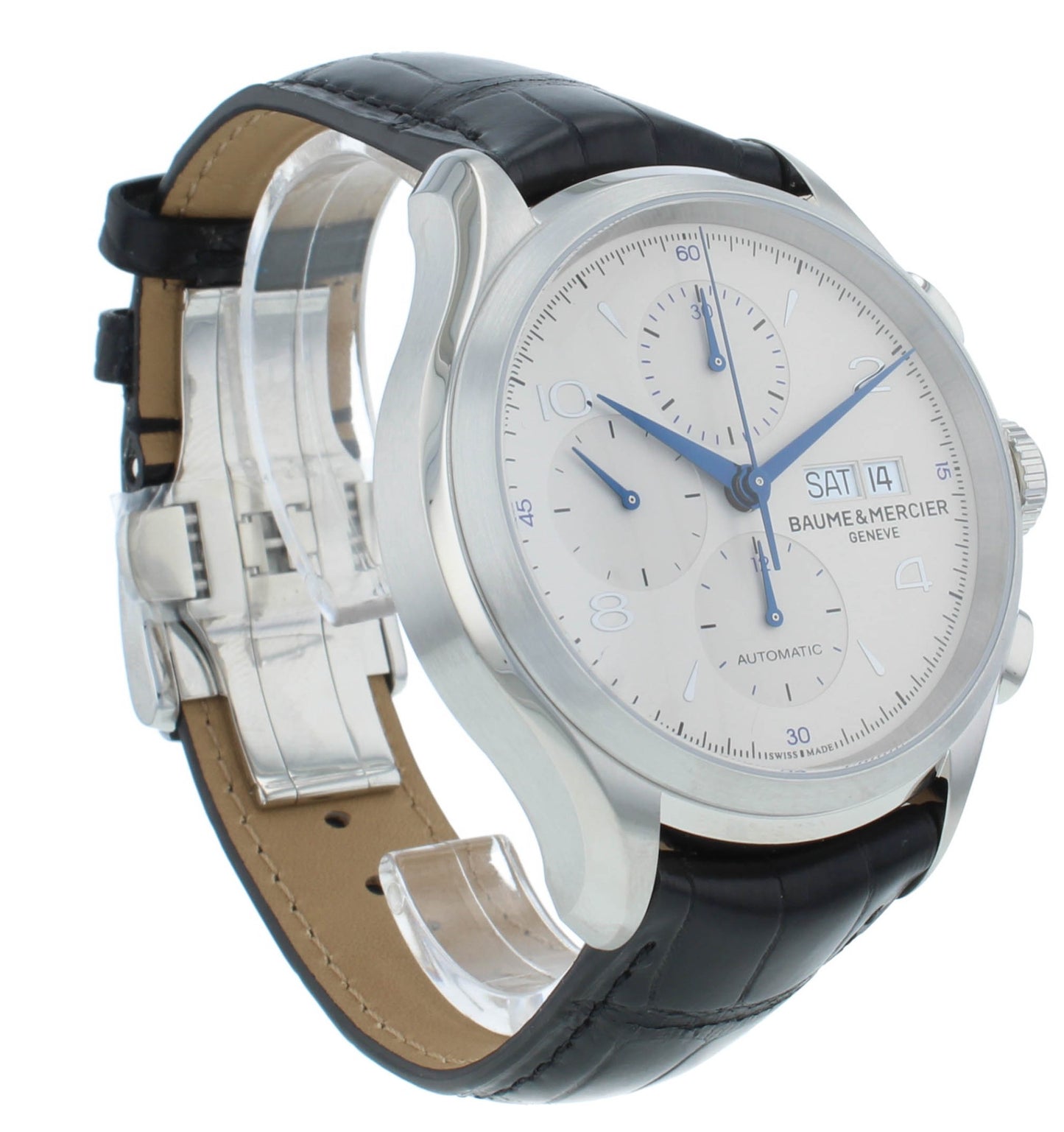 Baume & Mercier Clifton 43mm Chrono Silver Dial Automatic Men's Watch M0A10123