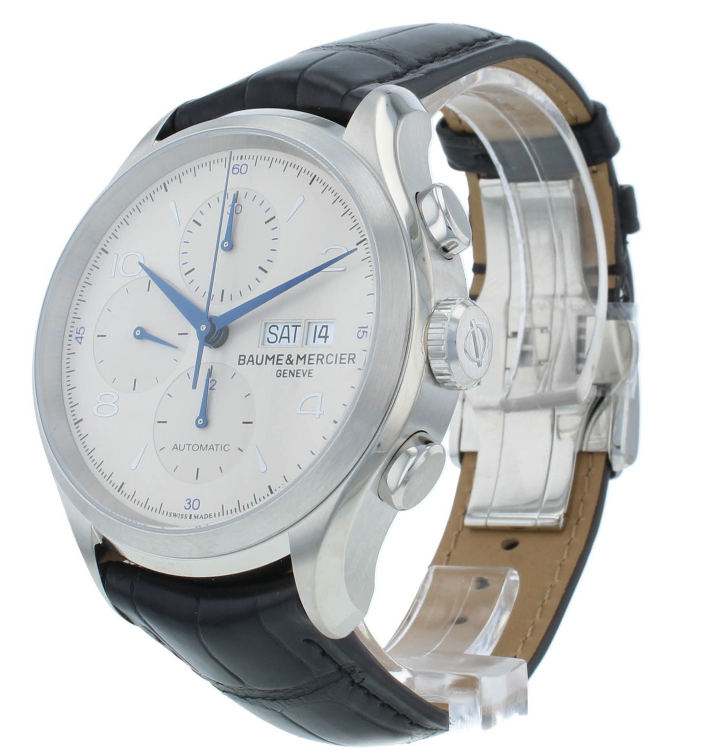 Baume & Mercier Clifton 43mm Chrono Silver Dial Automatic Men's Watch M0A10123