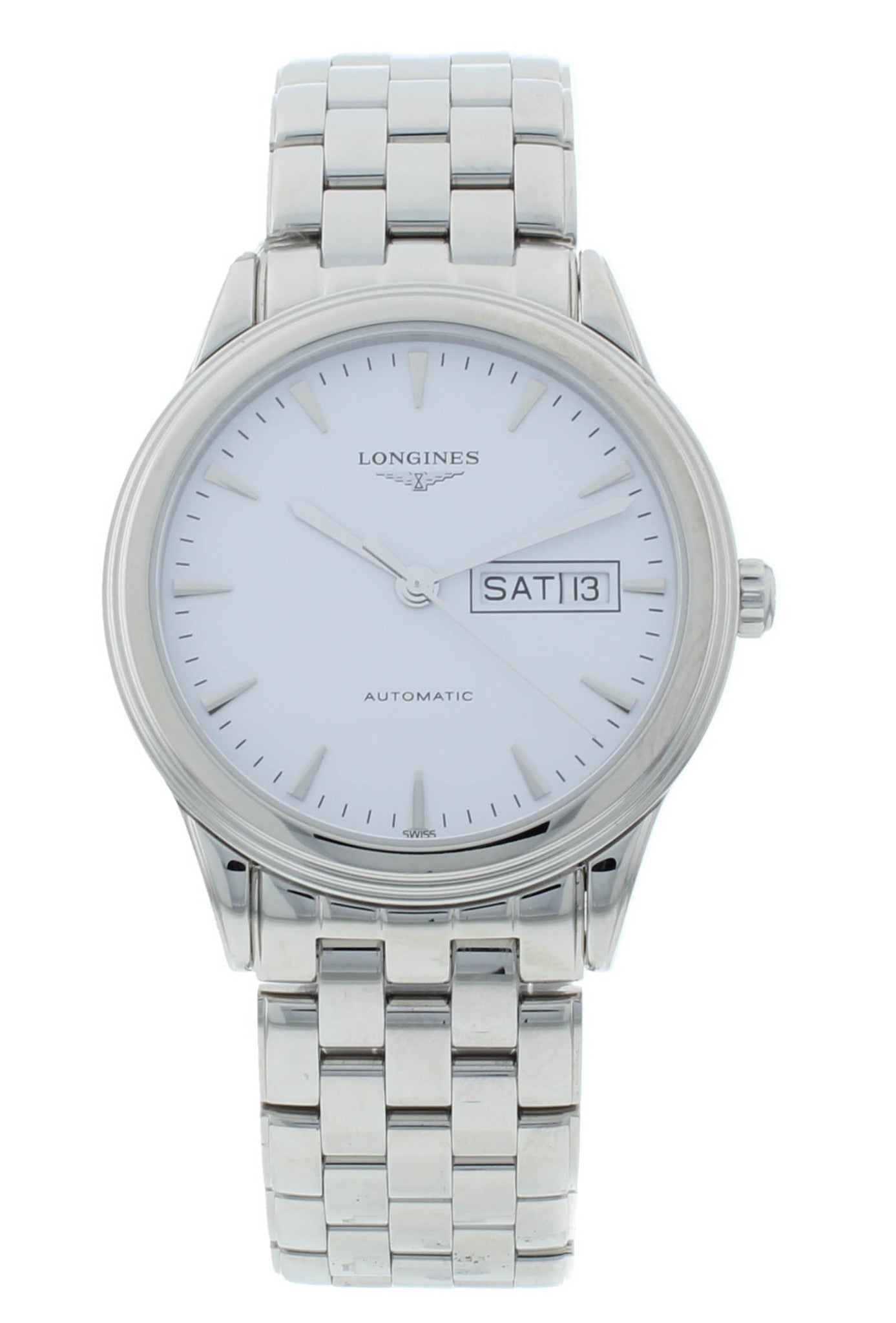 Longines Flagship 38.5mm Automatic Day Date White Dial Men's Watch L4.899.4.12.6