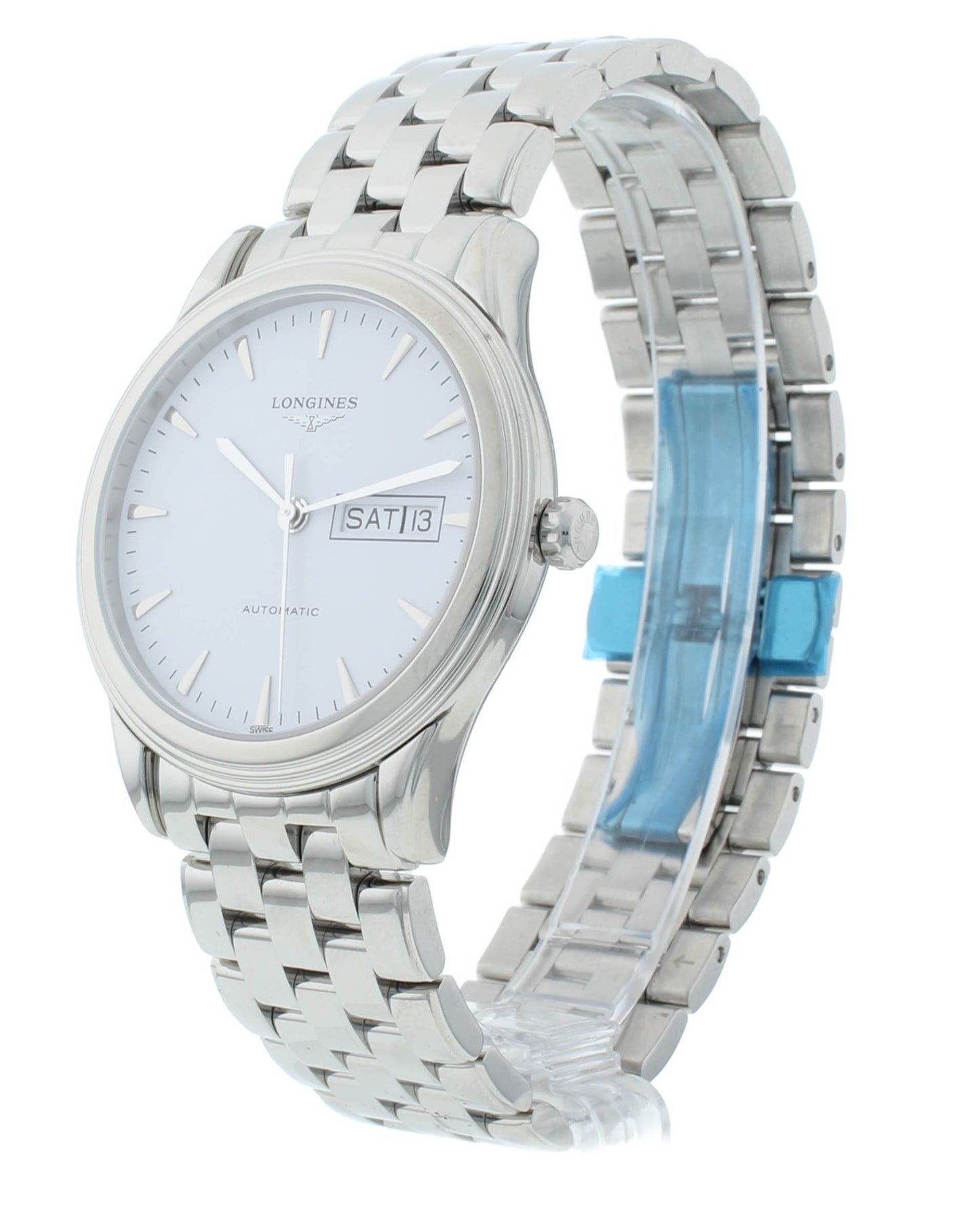 Longines Flagship 38.5mm Automatic Day Date White Dial Men's Watch L4.899.4.12.6