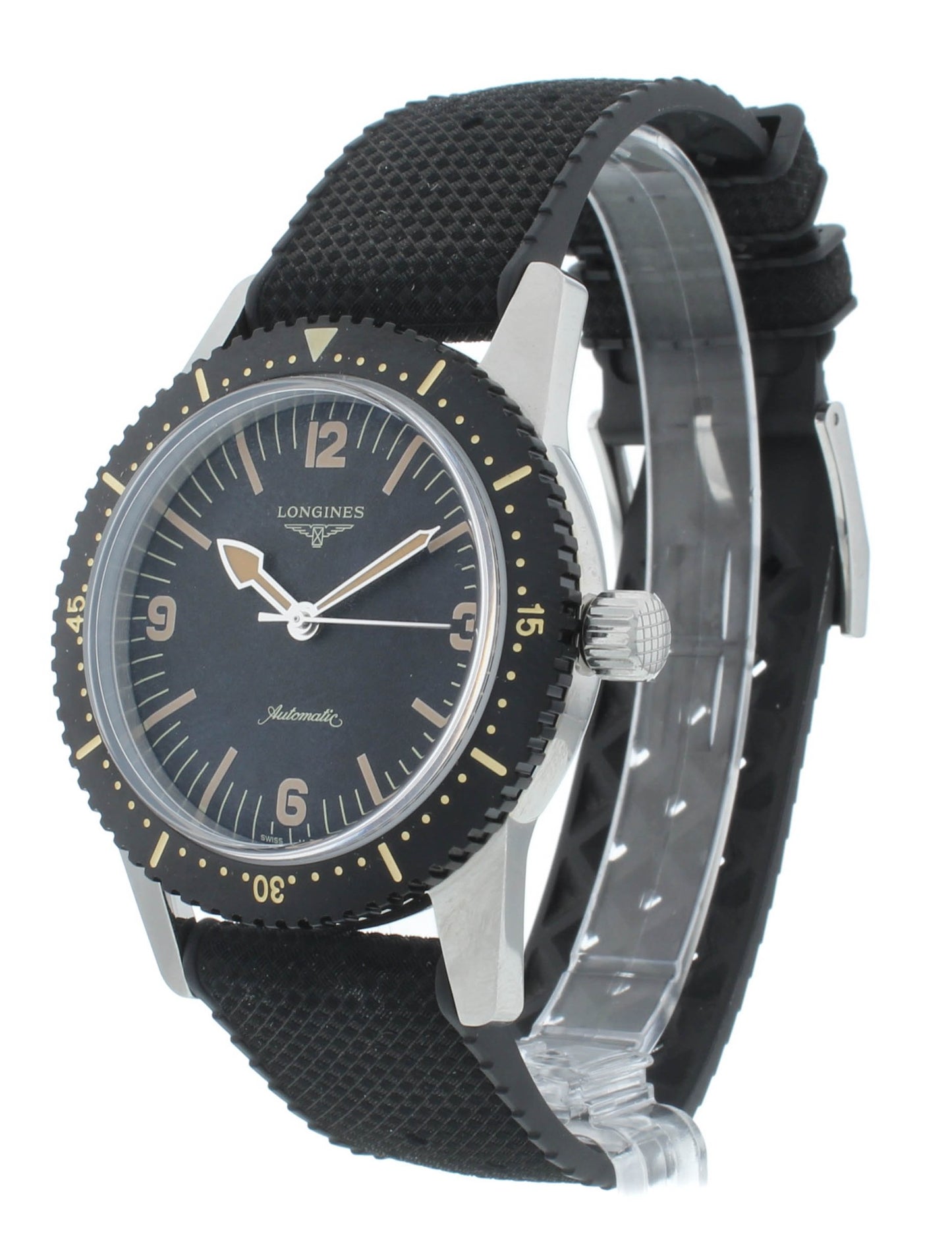 Longines Heritage Skin Diver 42mm Automatic Black Dial Men's Watch L2.822.4.56.9