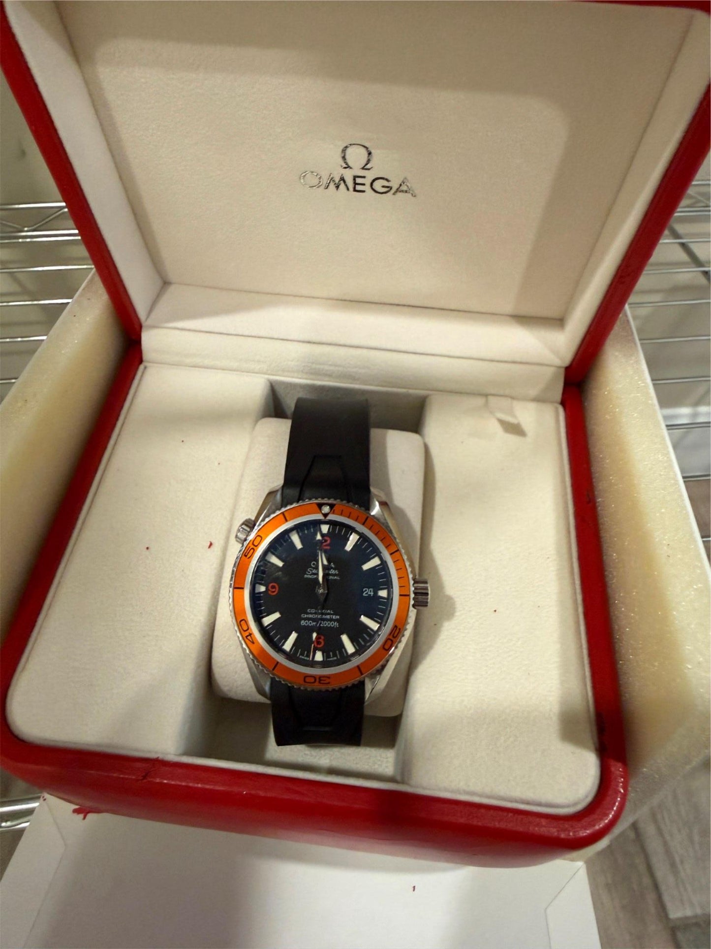 Omega Seamster Planet Ocean 600m Auto Black Dial 42mm Men's Watch 2909.50.91