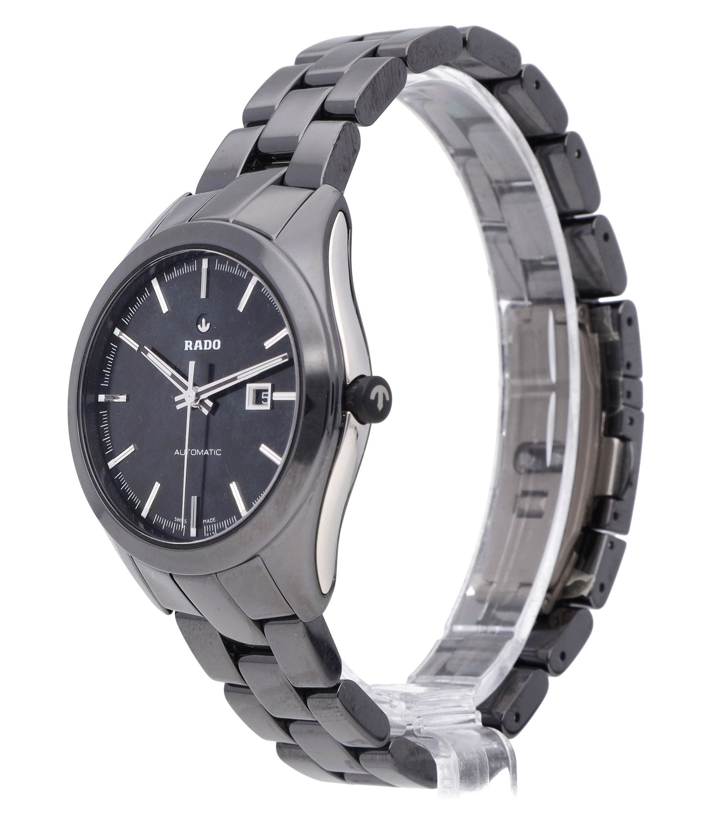 Rado HyperChrome 36mm Automatic Black Dial Ceramic Ladies Watch R32260152