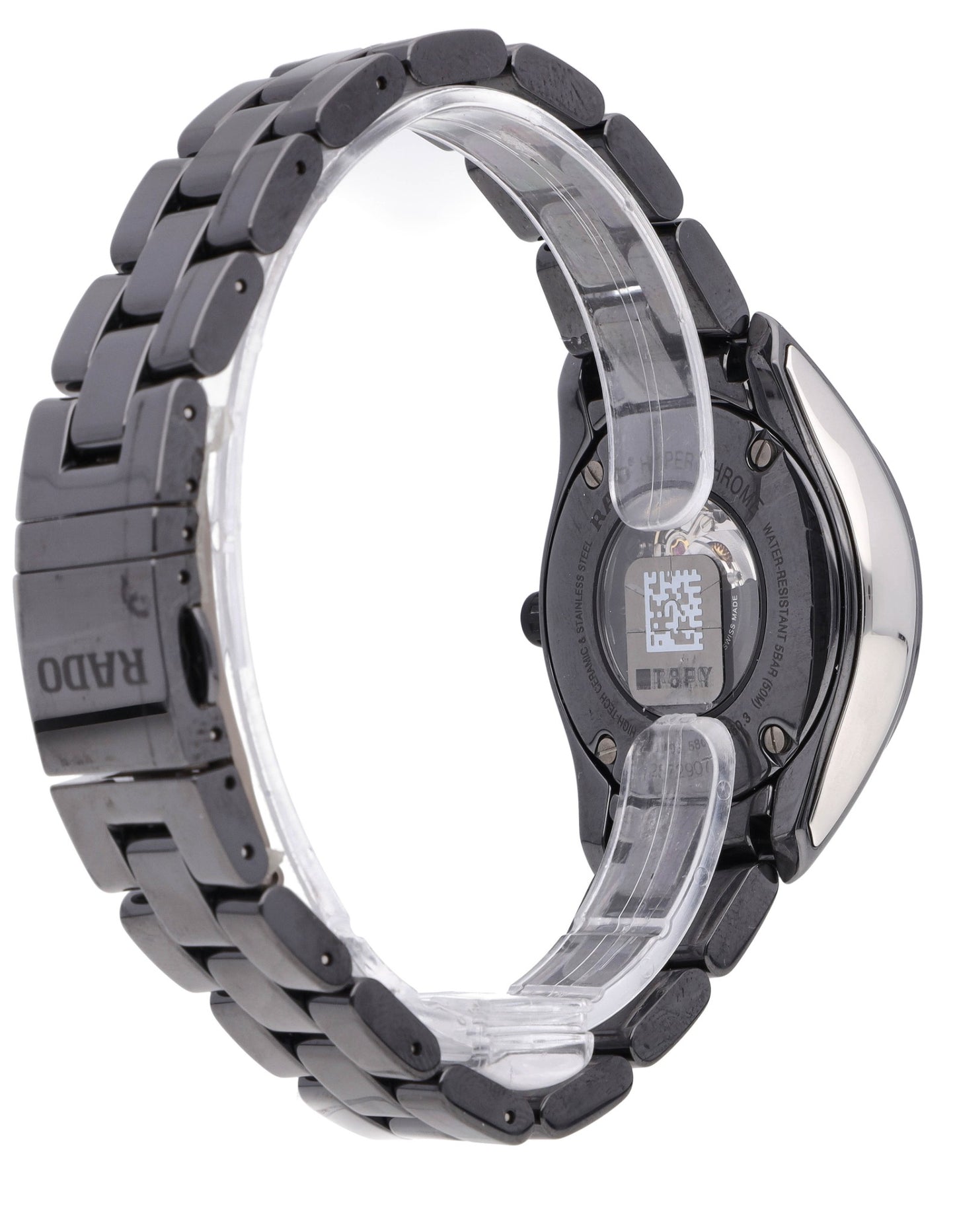 Rado HyperChrome 36mm Automatic Black Dial Ceramic Ladies Watch R32260152