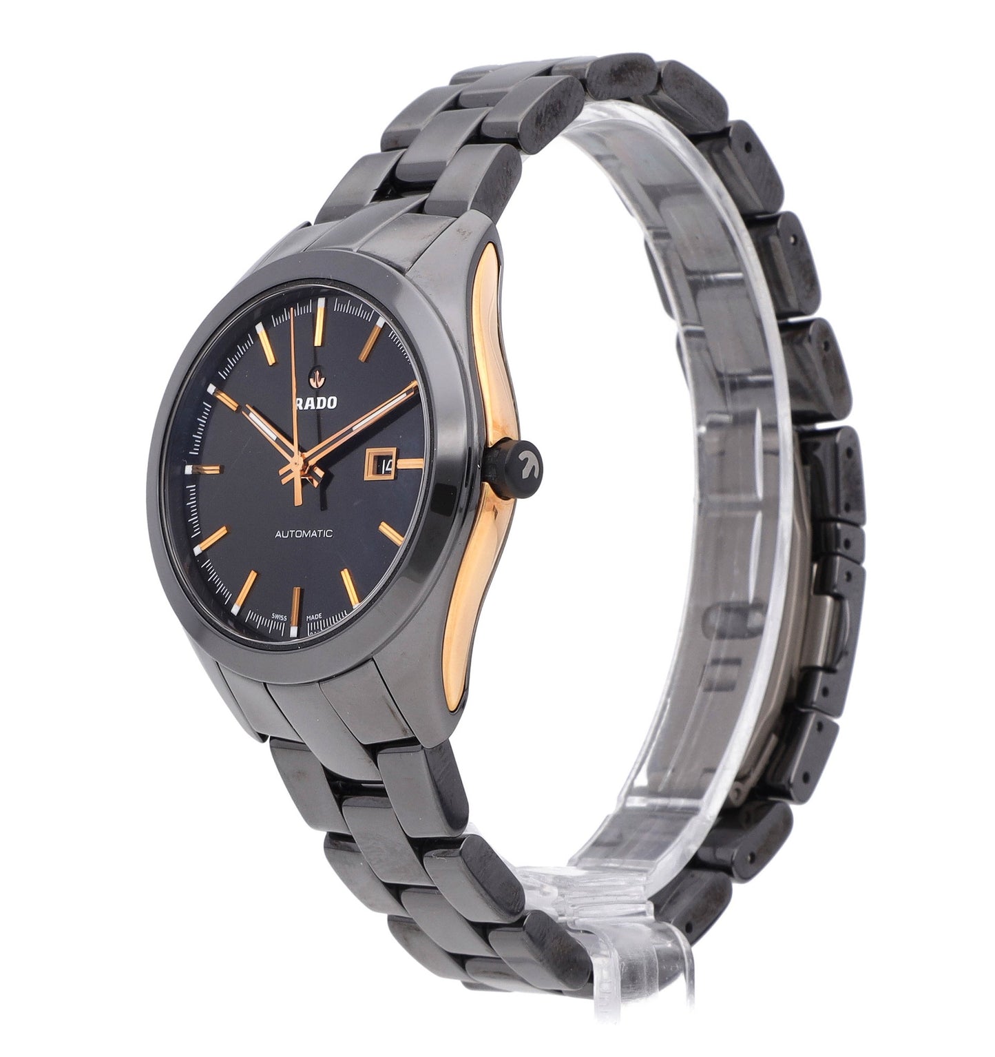 Rado HyperChrome 34mm Automatic Black Dial Ceramic Ladies Watch R32255152