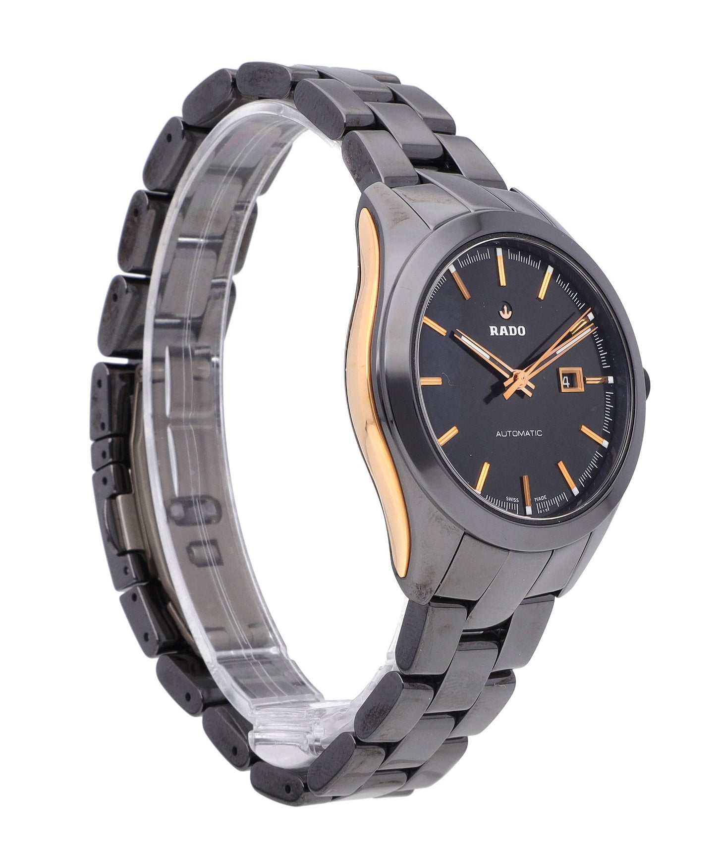 Rado HyperChrome 34mm Automatic Black Dial Ceramic Ladies Watch R32255152