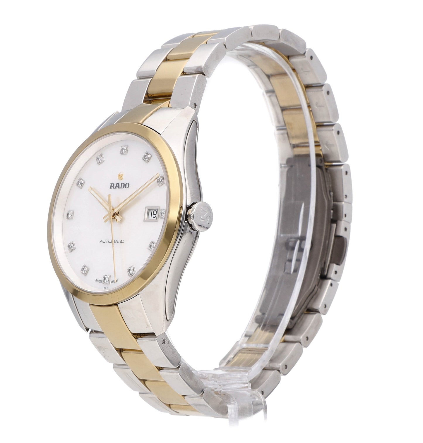 Rado Hyperchrome 38.7mm Auto Two-Tone White Diamond Dial Men's Watch R32979902