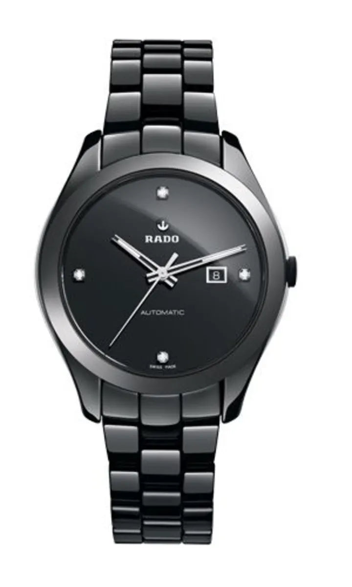 Rado HyperChrome 36mm Auto Black Diamond Dial Ceramic Ladies Watch R32260702