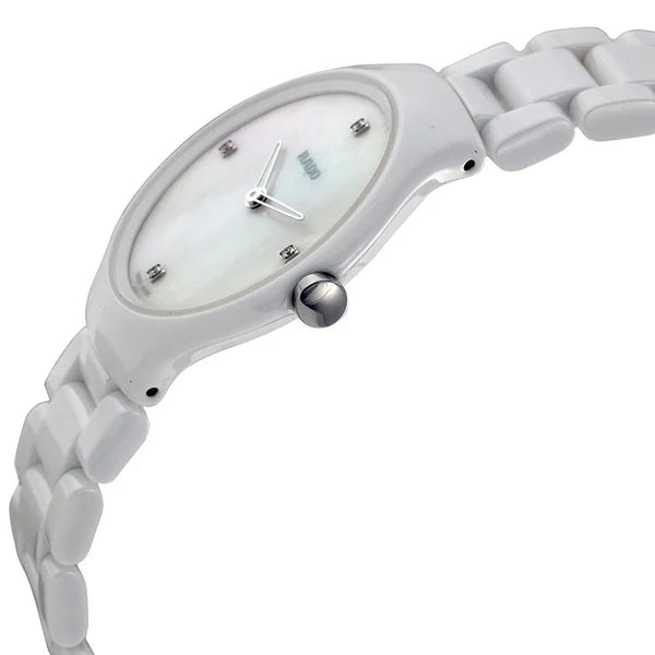 Rado Thinline 30mm Quartz White MOP Dial Ceramic Ladies Watch R27958902