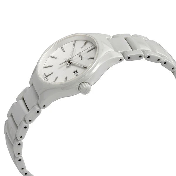 Rado True 30mm Ceramic White Dial Quartz Ladies Watch R27061012