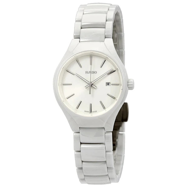 Rado True 30mm Ceramic White Dial Quartz Ladies Watch R27061012